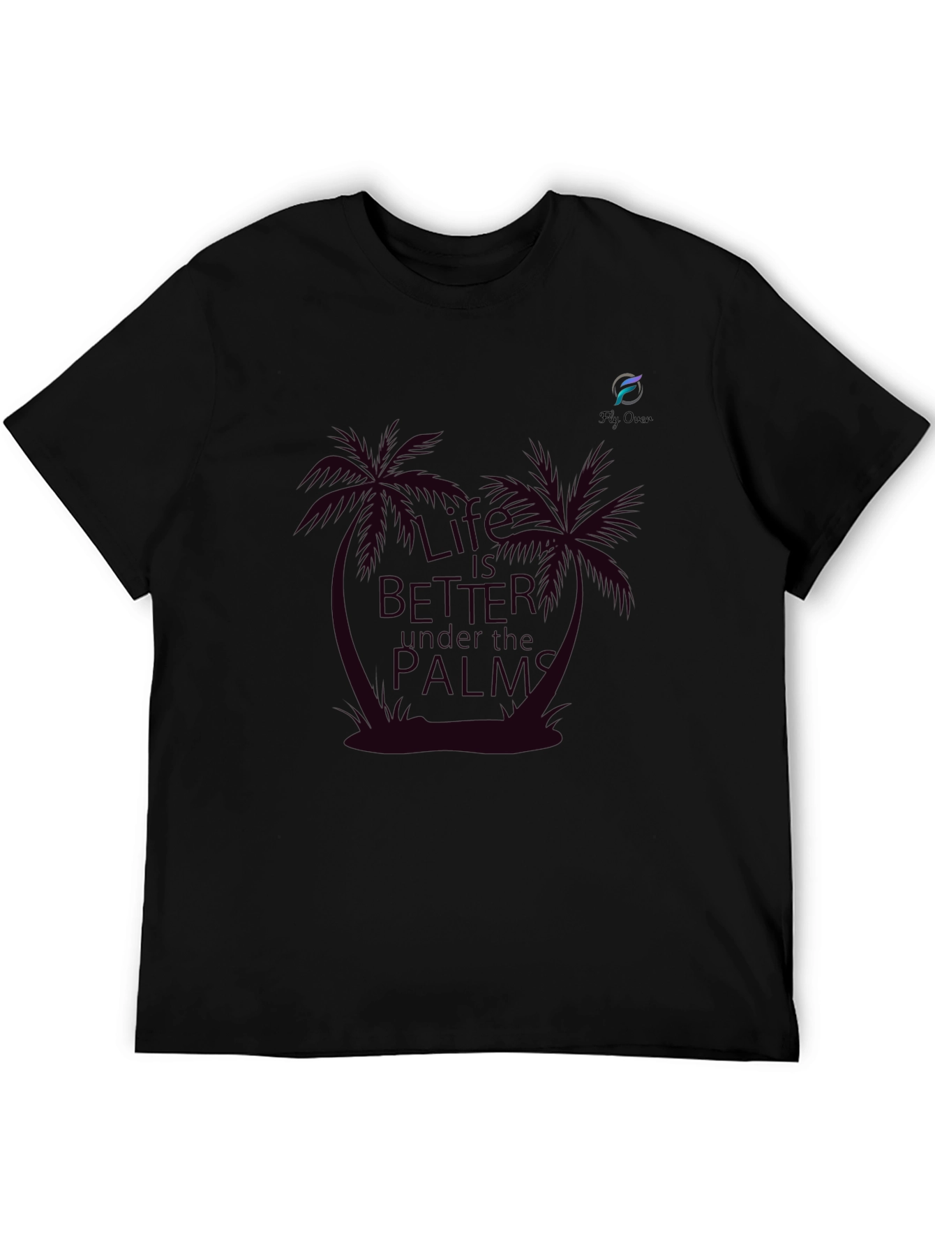 Life is Better Under the Palms Black T-Shirt