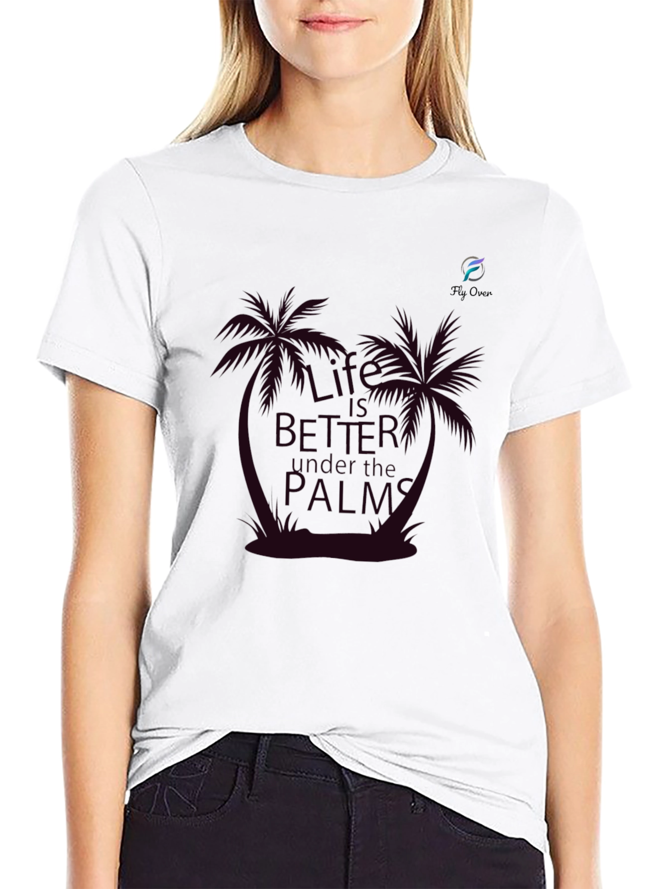 Life is Better Under the Palms Black T-Shirt