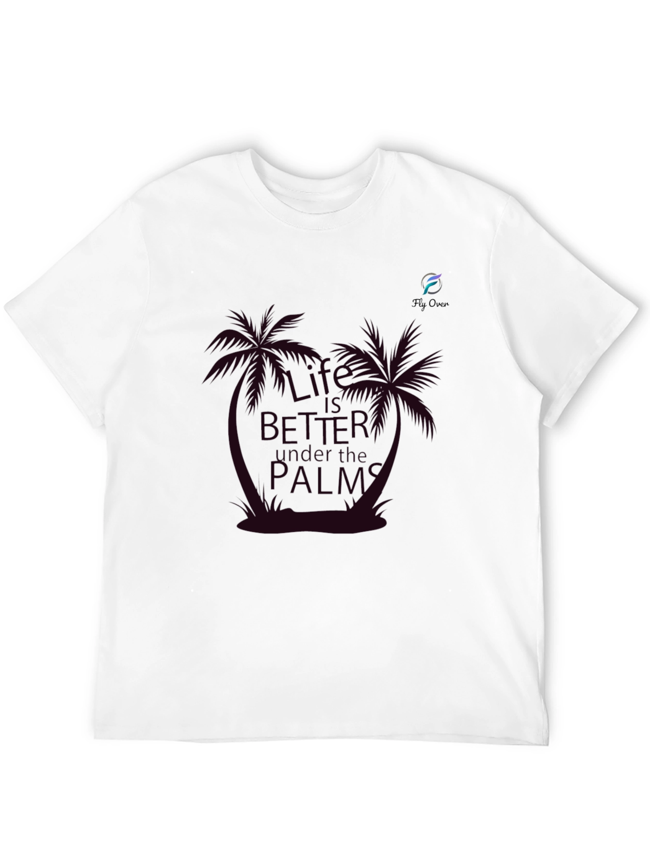 Life is Better Under the Palms Black T-Shirt