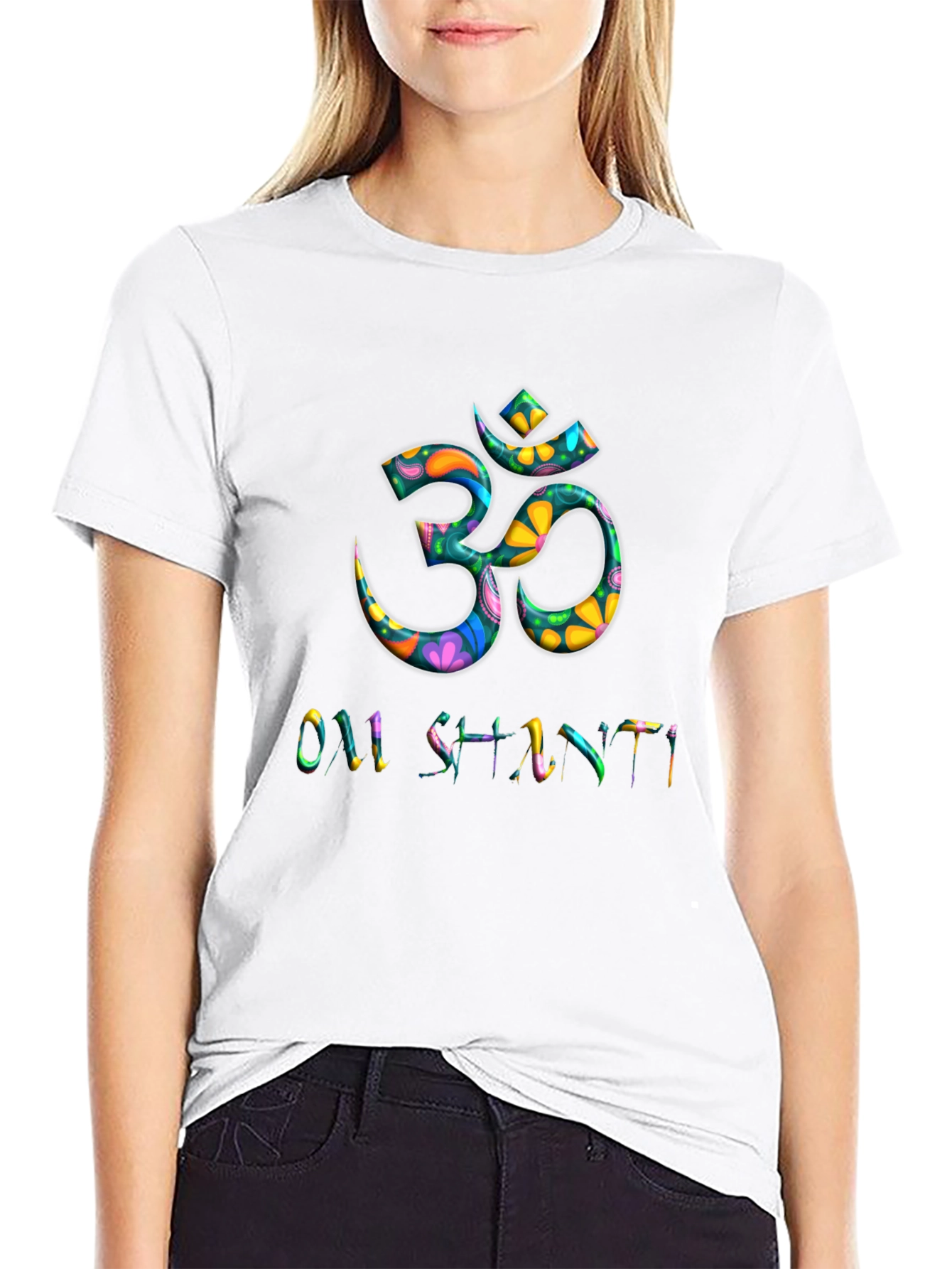Om Shanti Graphic Print T-Shirt
