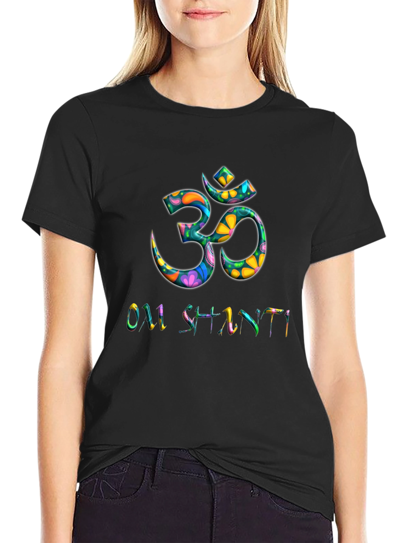 Om Shanti Graphic Print T-Shirt