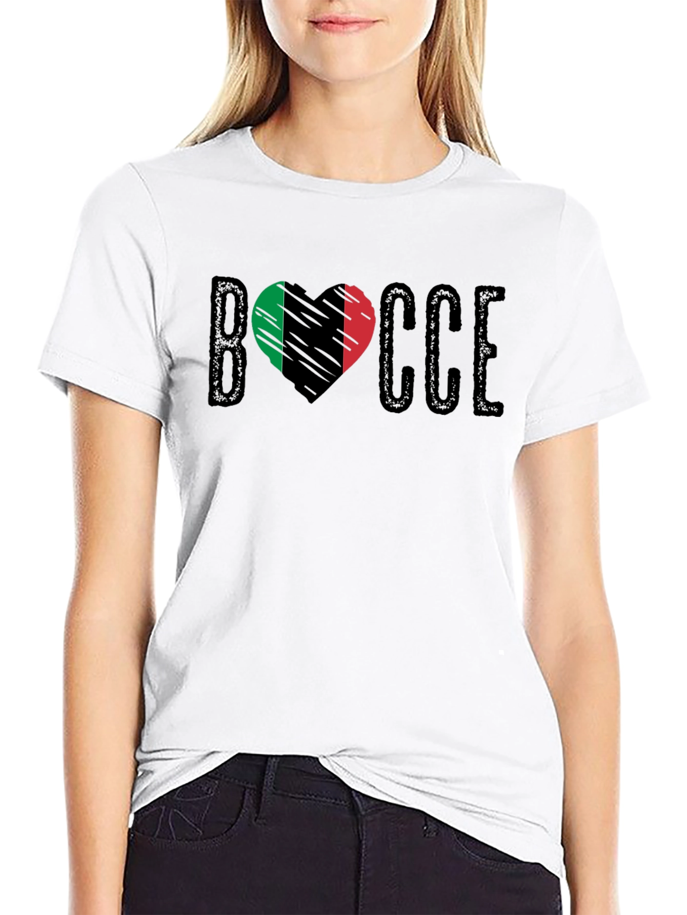 Bocce Heart Italian Flag T-Shirt