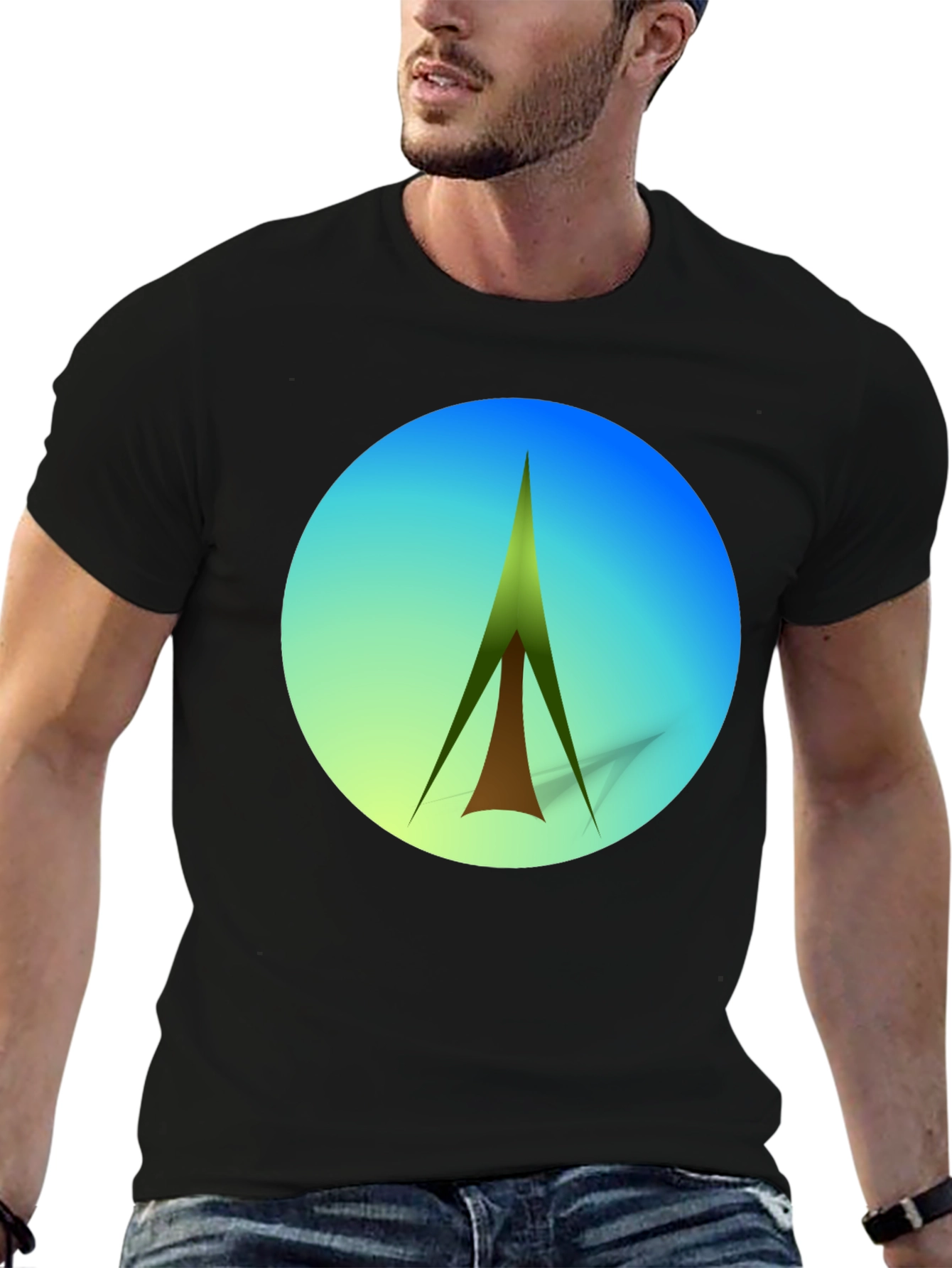Modern Geometric Tree Graphic Tee