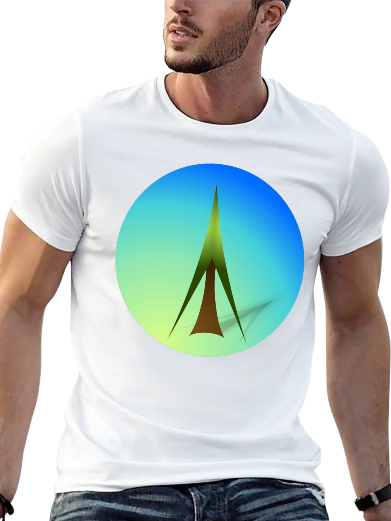 Modern Geometric Tree Graphic Tee