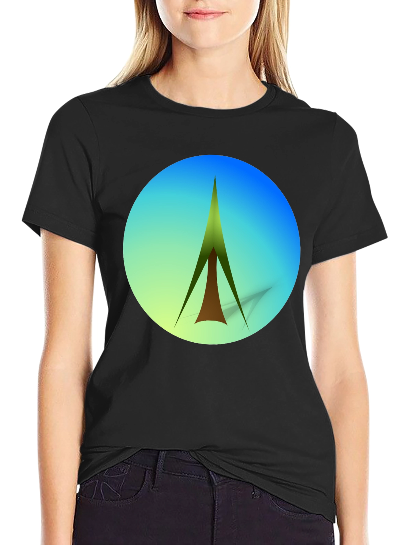 Modern Geometric Tree Graphic Tee