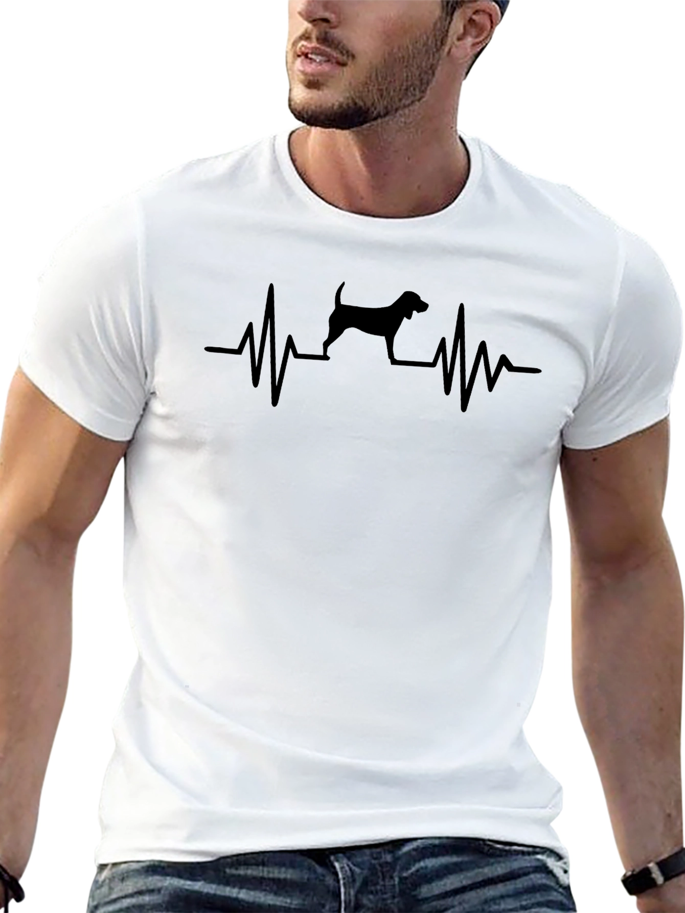 Dog Heartbeat T-Shirt - Pet Lover Tee