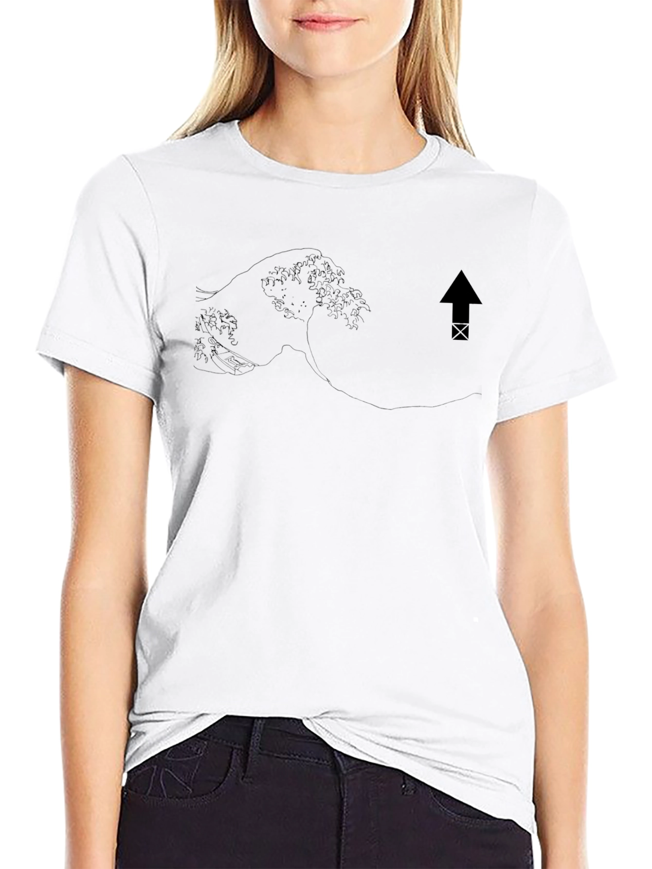 Black Graphic Print Crew Neck T-Shirt
