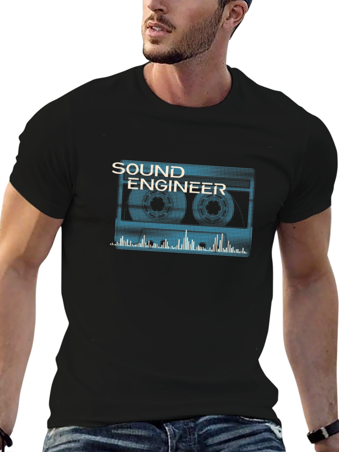 Sound Engineer Cassette Tape Graphic T-Shirt