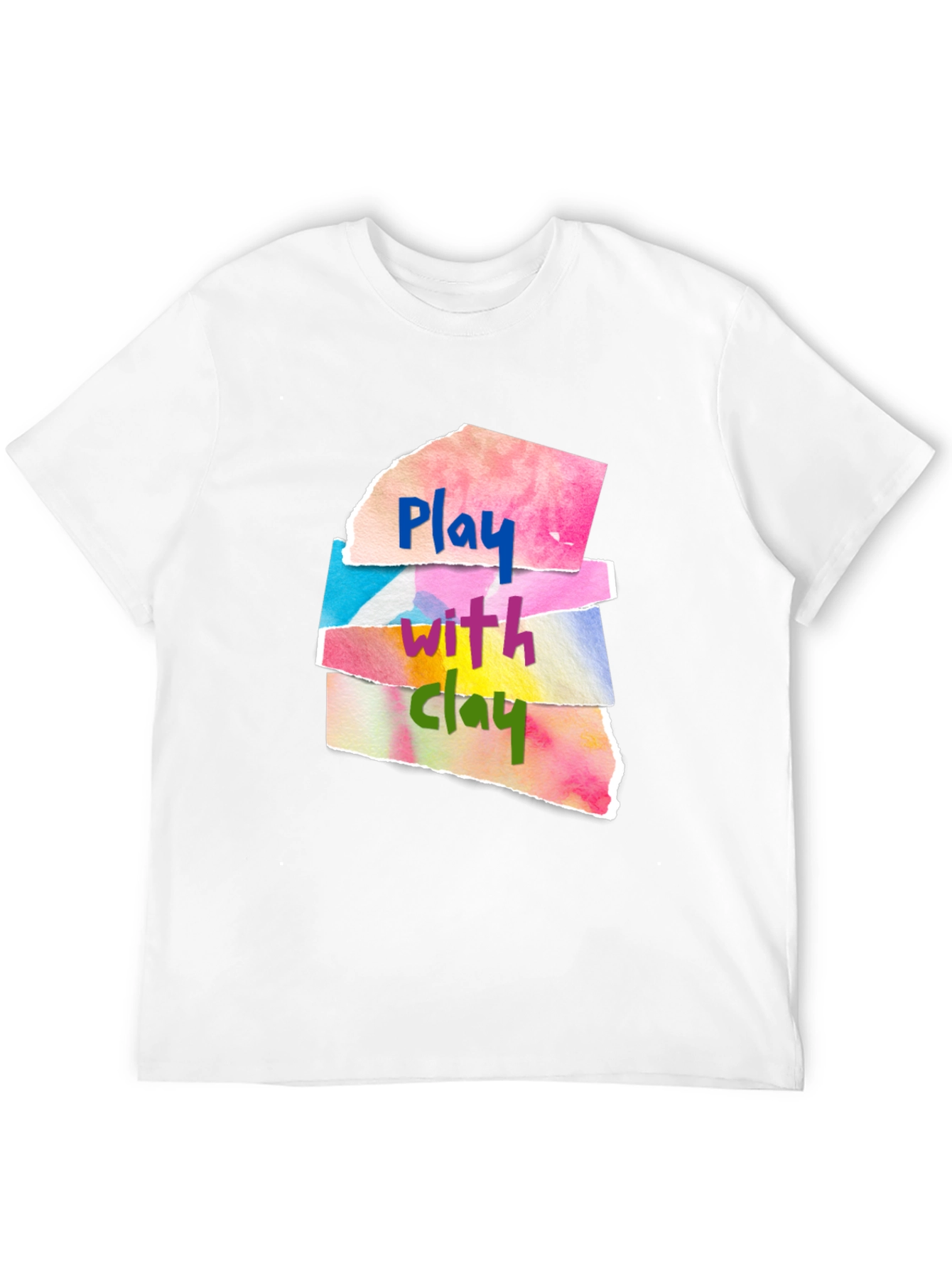 Play With Clay Graphic Tee - Artsy Design