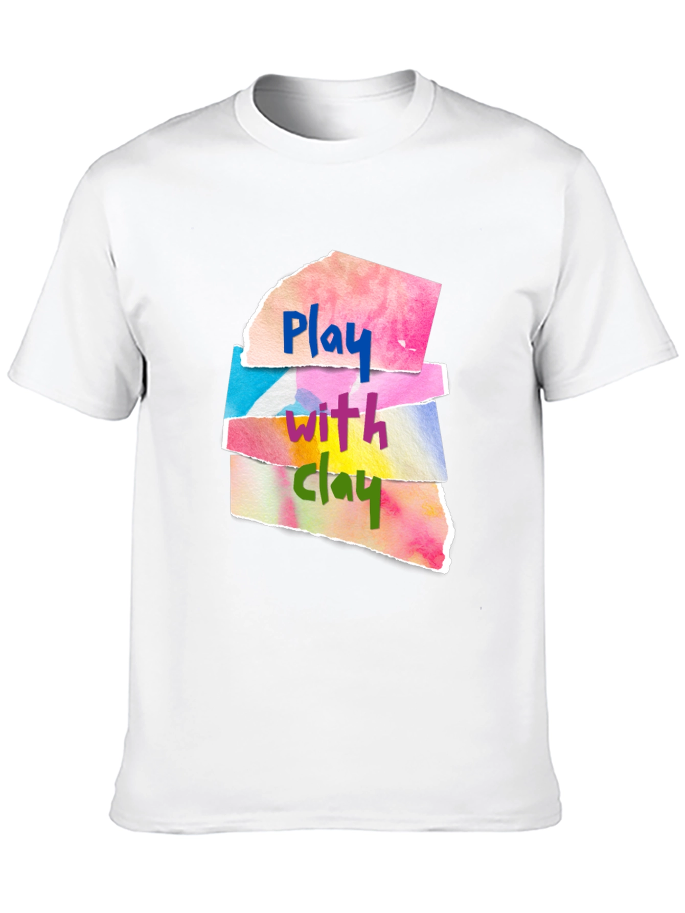 Play With Clay Graphic Tee - Artsy Design
