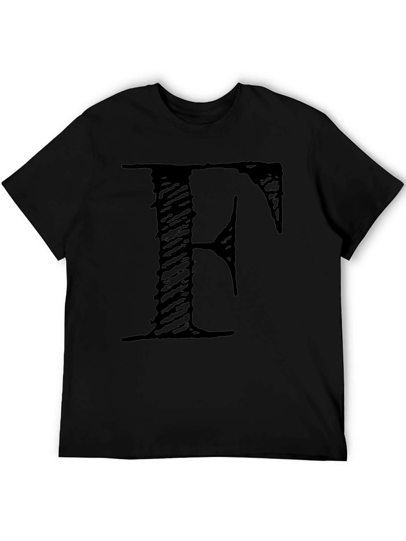 Letter F Black T-Shirt