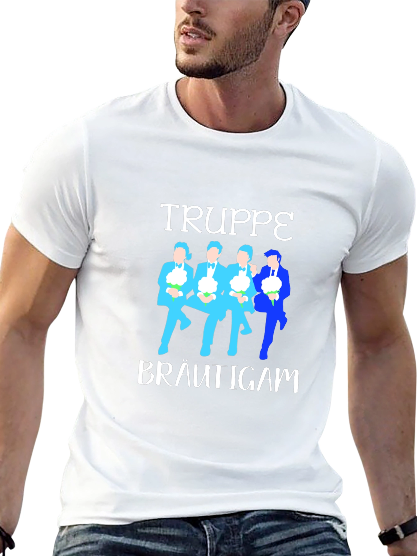 Truppe Bräutigam Mens Black T-Shirt