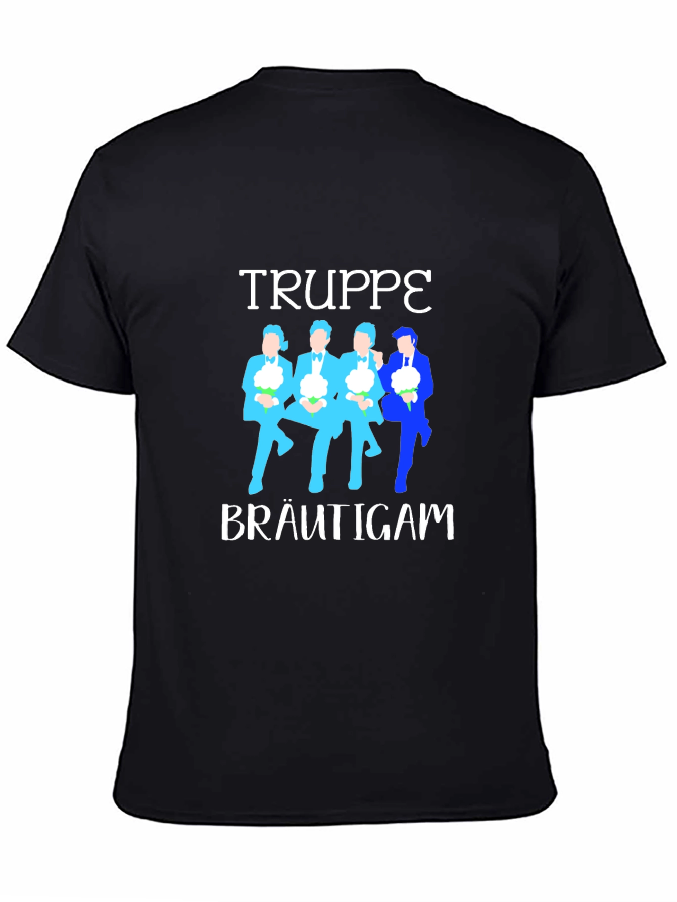 Truppe Bräutigam Mens Black T-Shirt