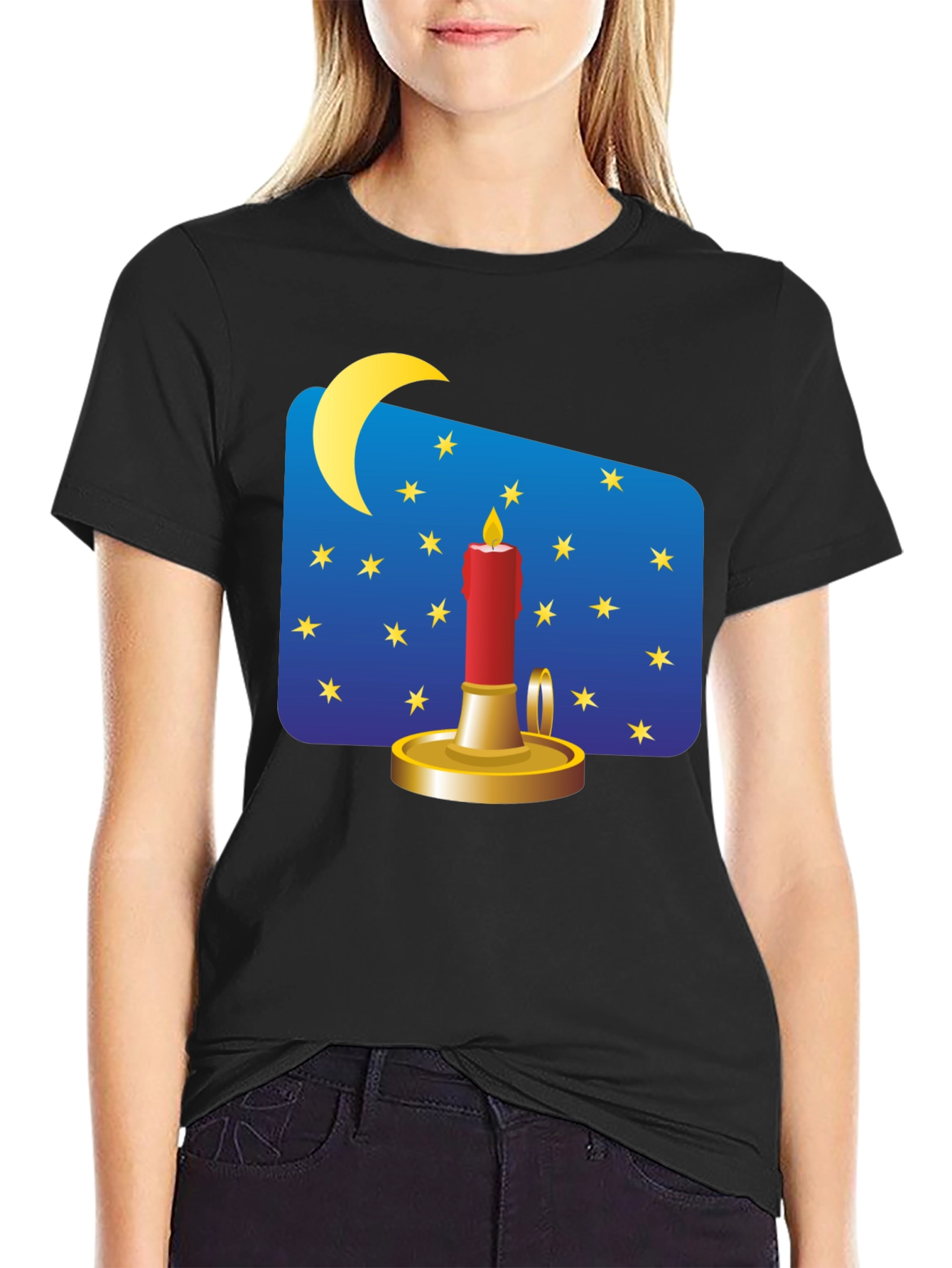 Night Sky Candle T-Shirt - Premium Graphic Tee