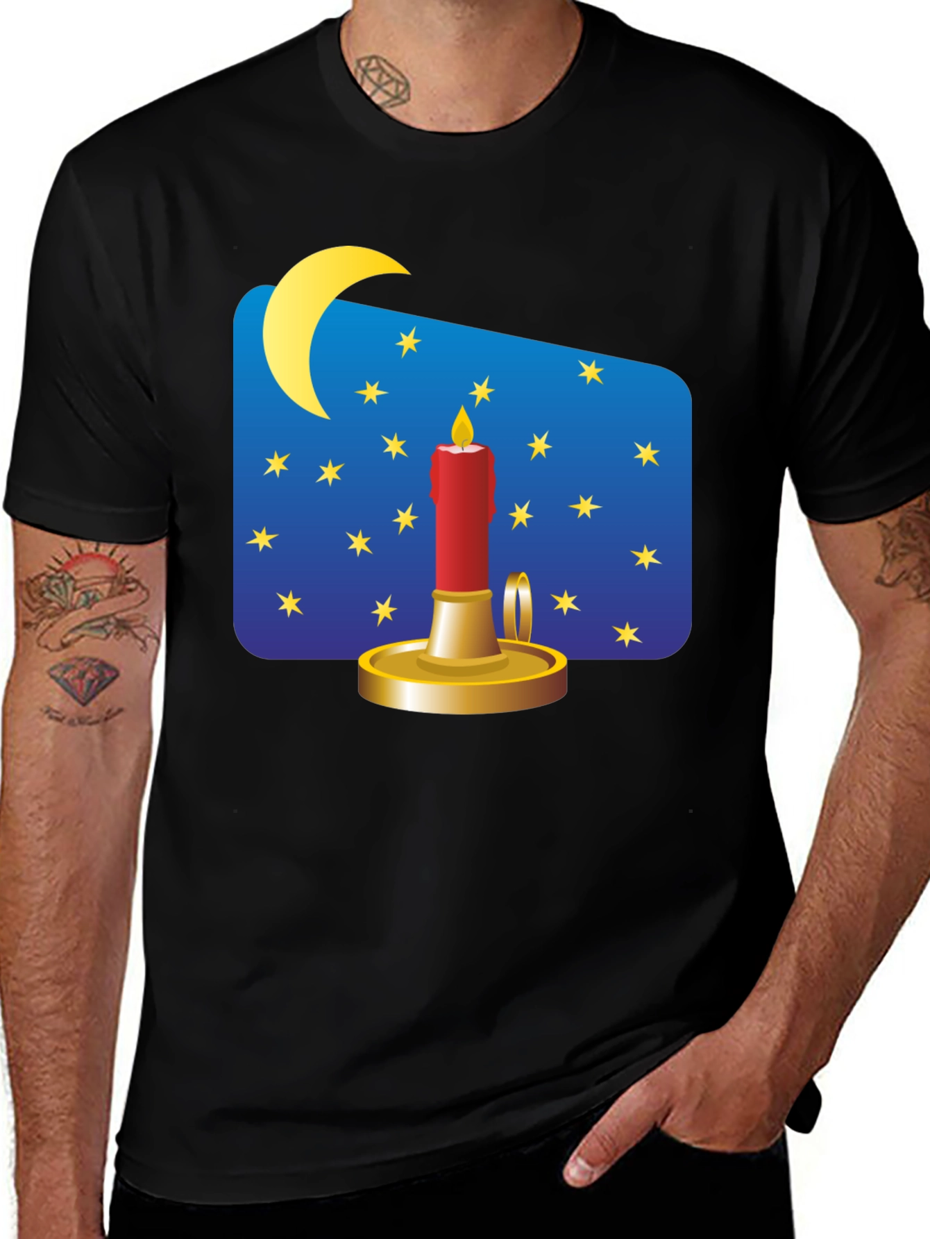 Night Sky Candle T-Shirt - Premium Graphic Tee