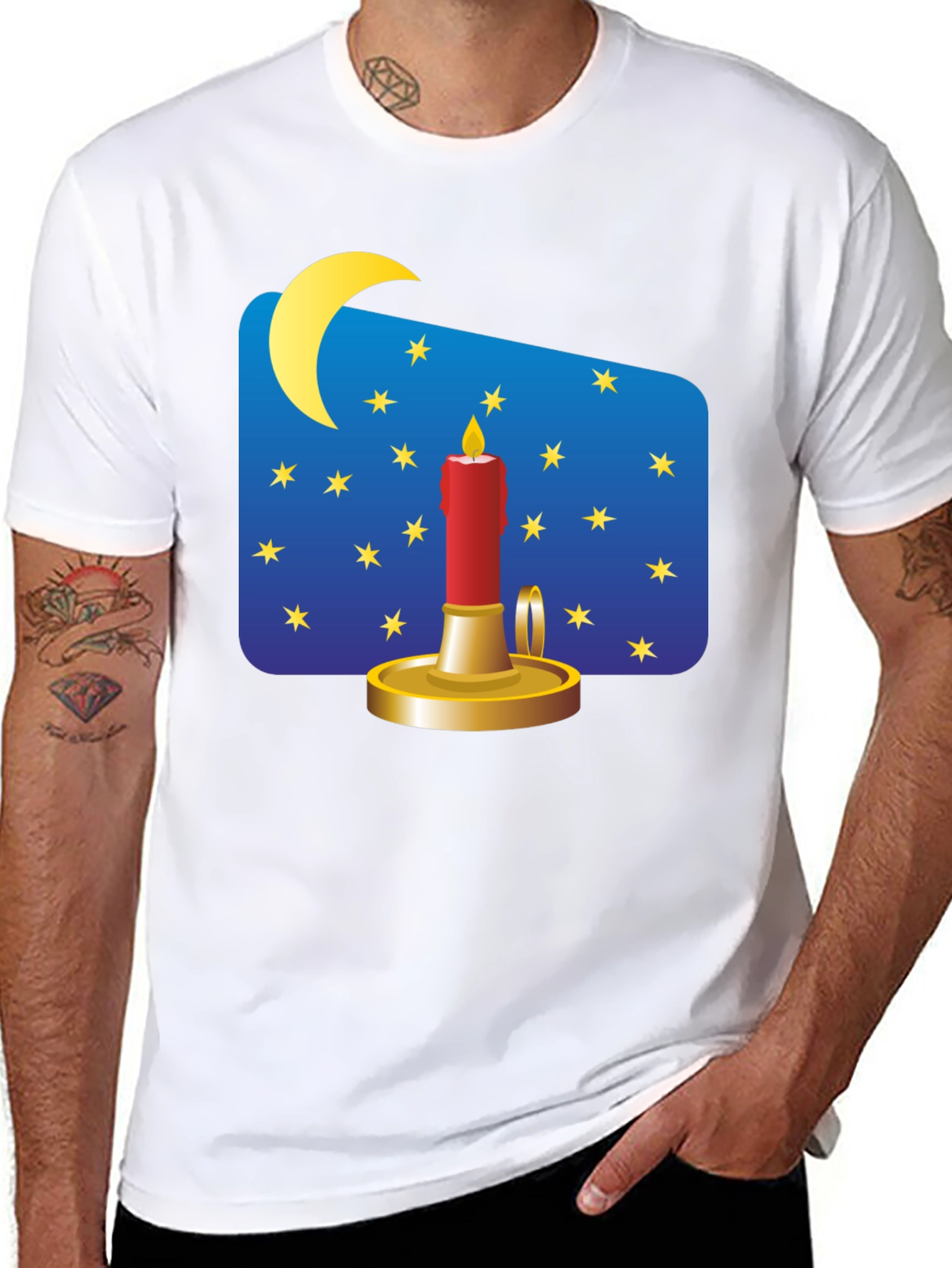 Night Sky Candle T-Shirt - Premium Graphic Tee