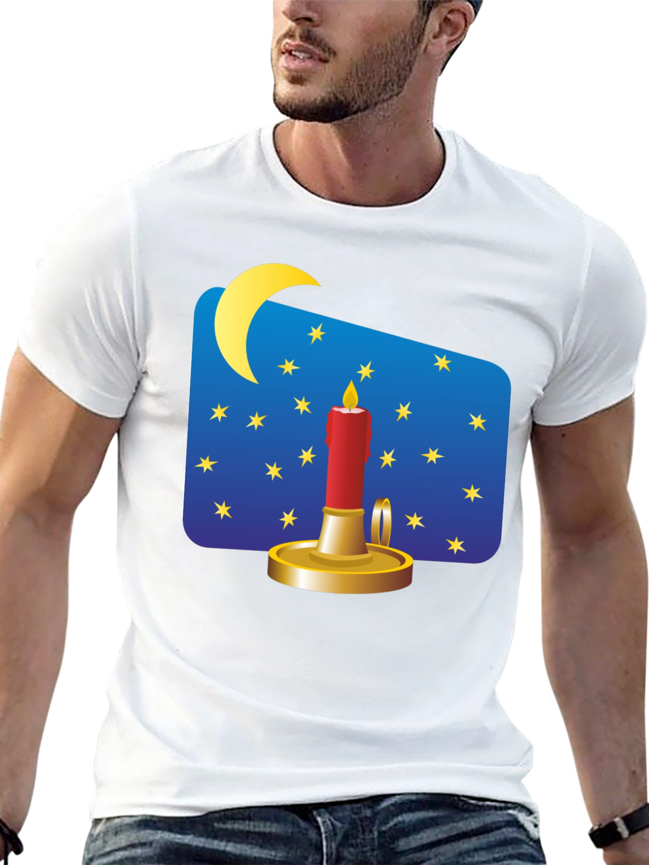 Night Sky Candle T-Shirt - Premium Graphic Tee