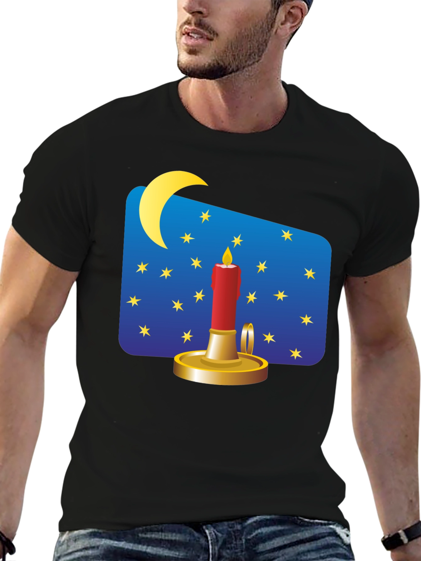 Night Sky Candle T-Shirt - Premium Graphic Tee