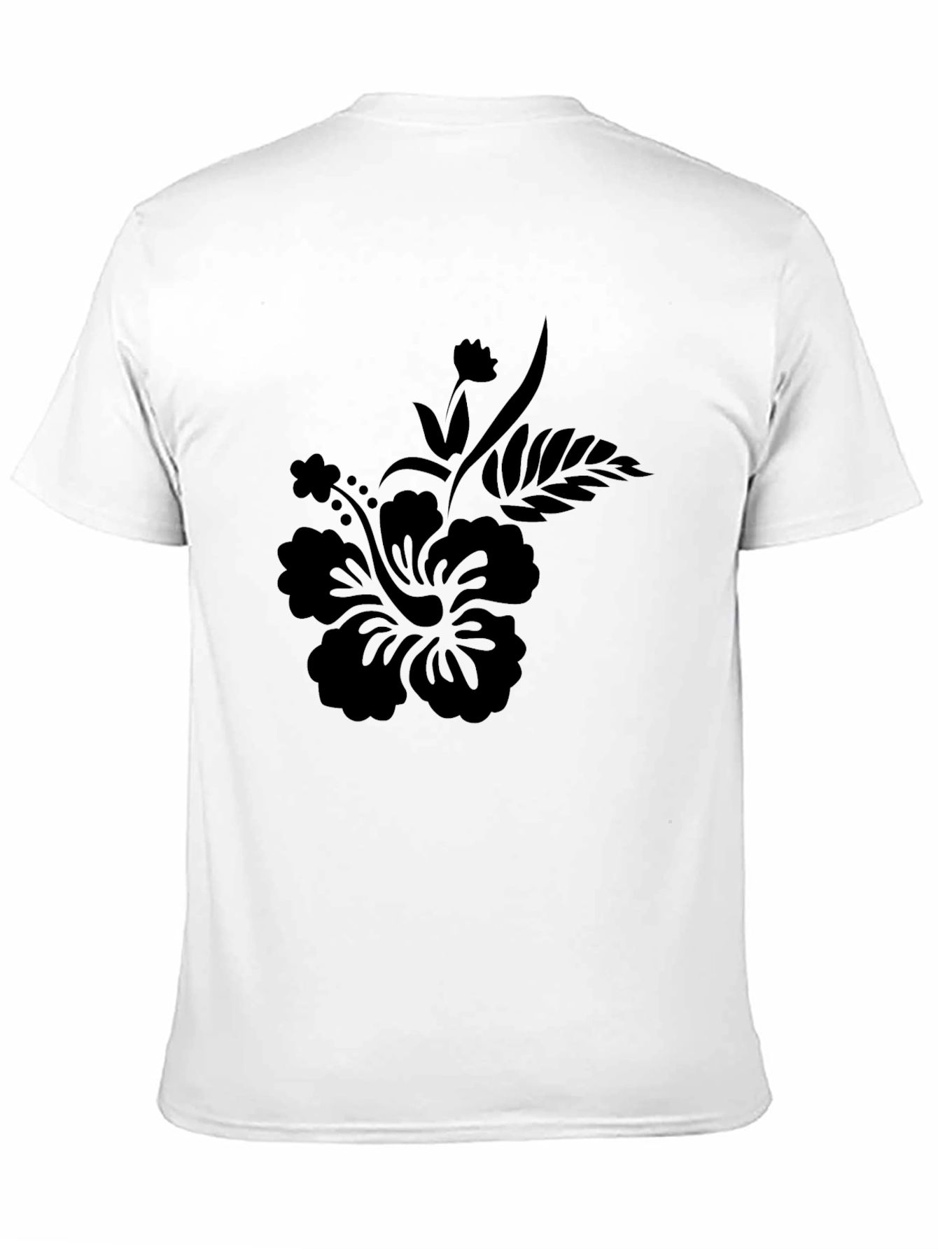 Black Floral Graphic Tee - Casual Comfort