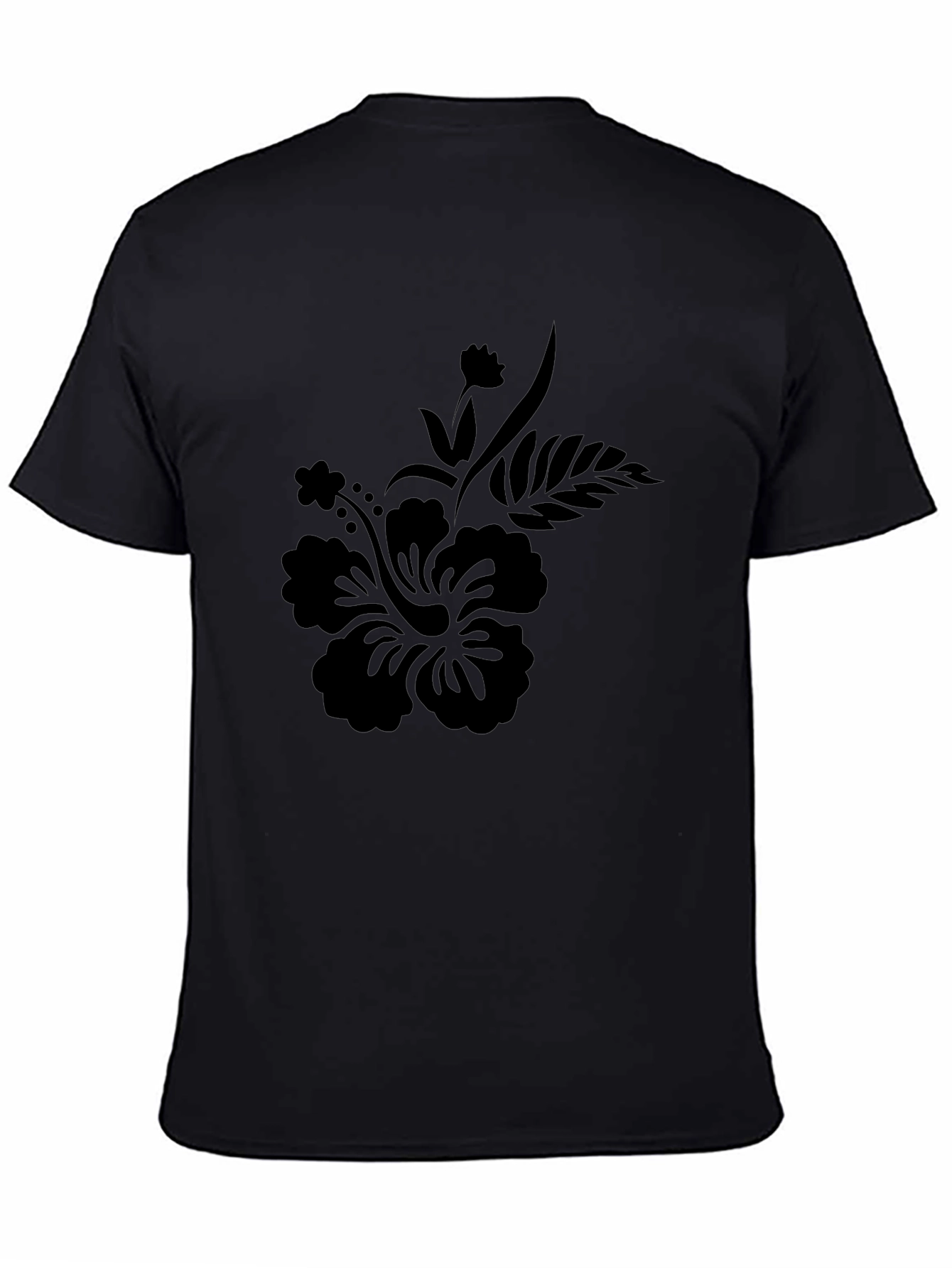 Black Floral Graphic Tee - Casual Comfort