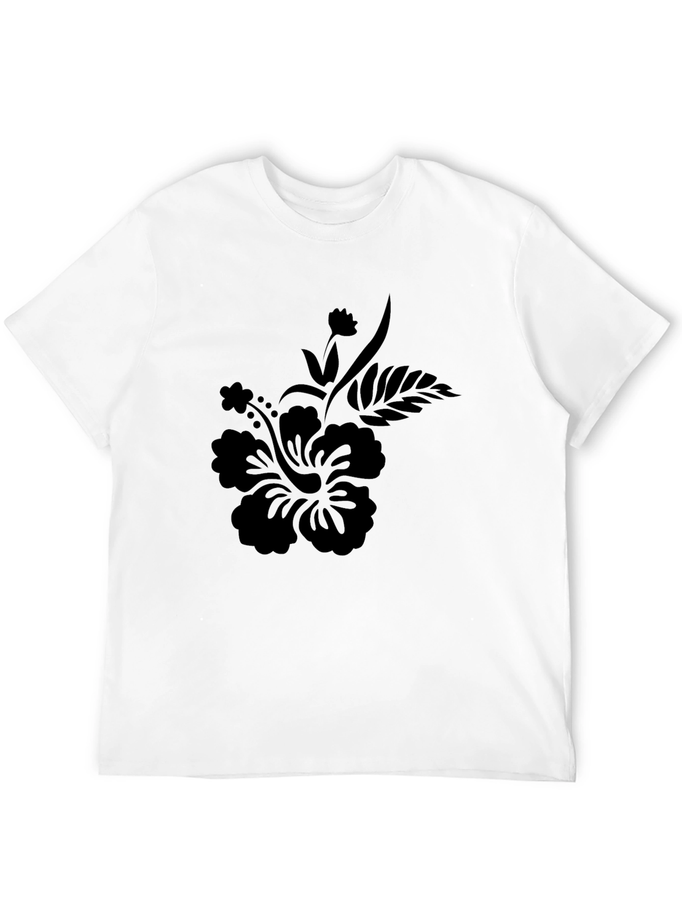 Black Floral Graphic Tee - Casual Comfort