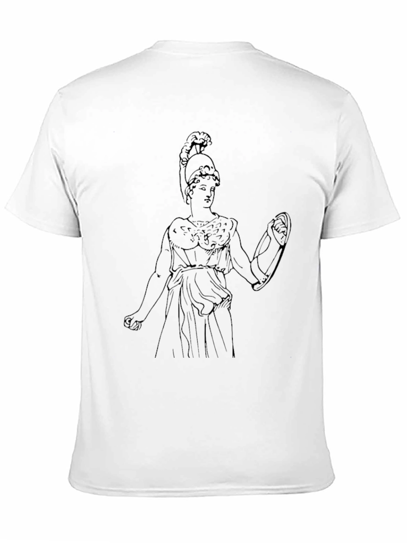 Athena Line Art Graphic Tee - Black