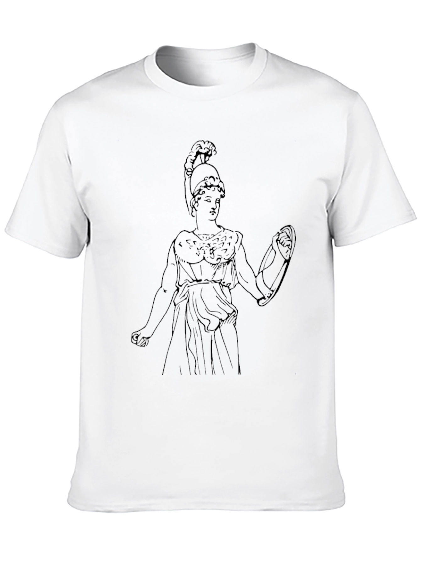Athena Line Art Graphic Tee - Black
