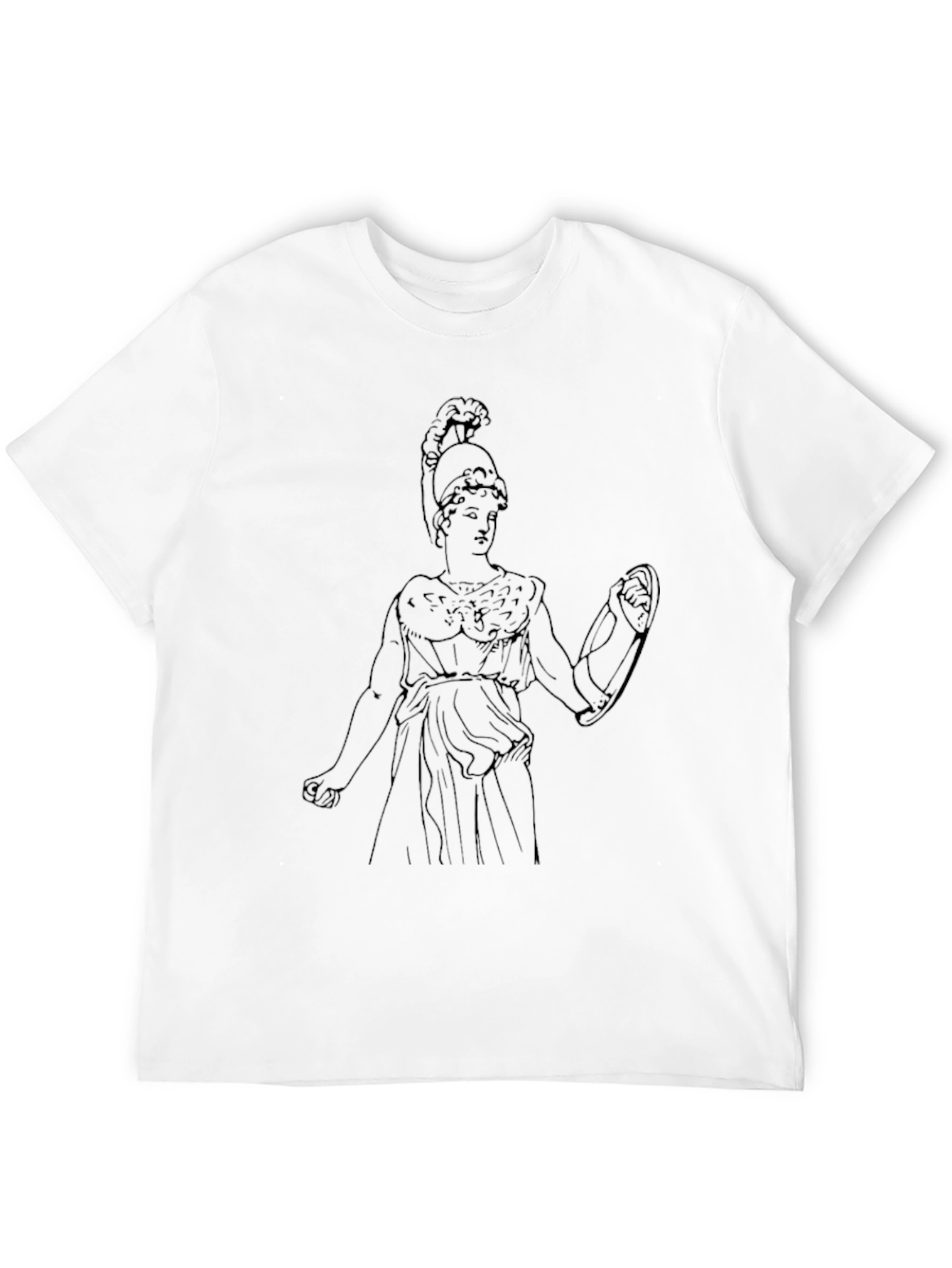 Athena Line Art Graphic Tee - Black