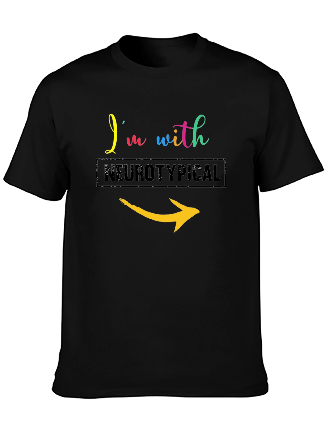 Im With Neurotypical Arrow T-Shirt