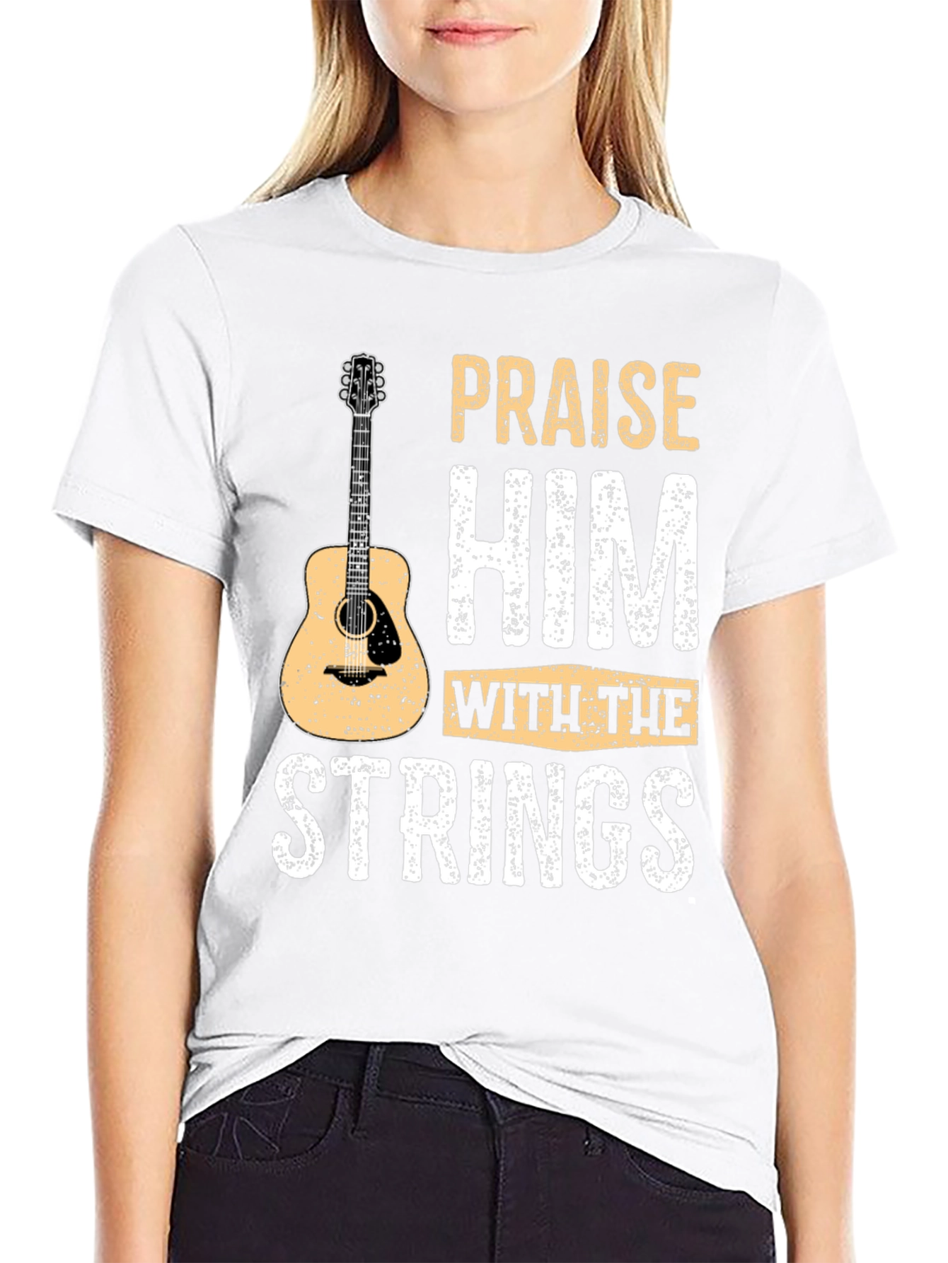 Praise Him with the Strings - Graphic T-Shirt