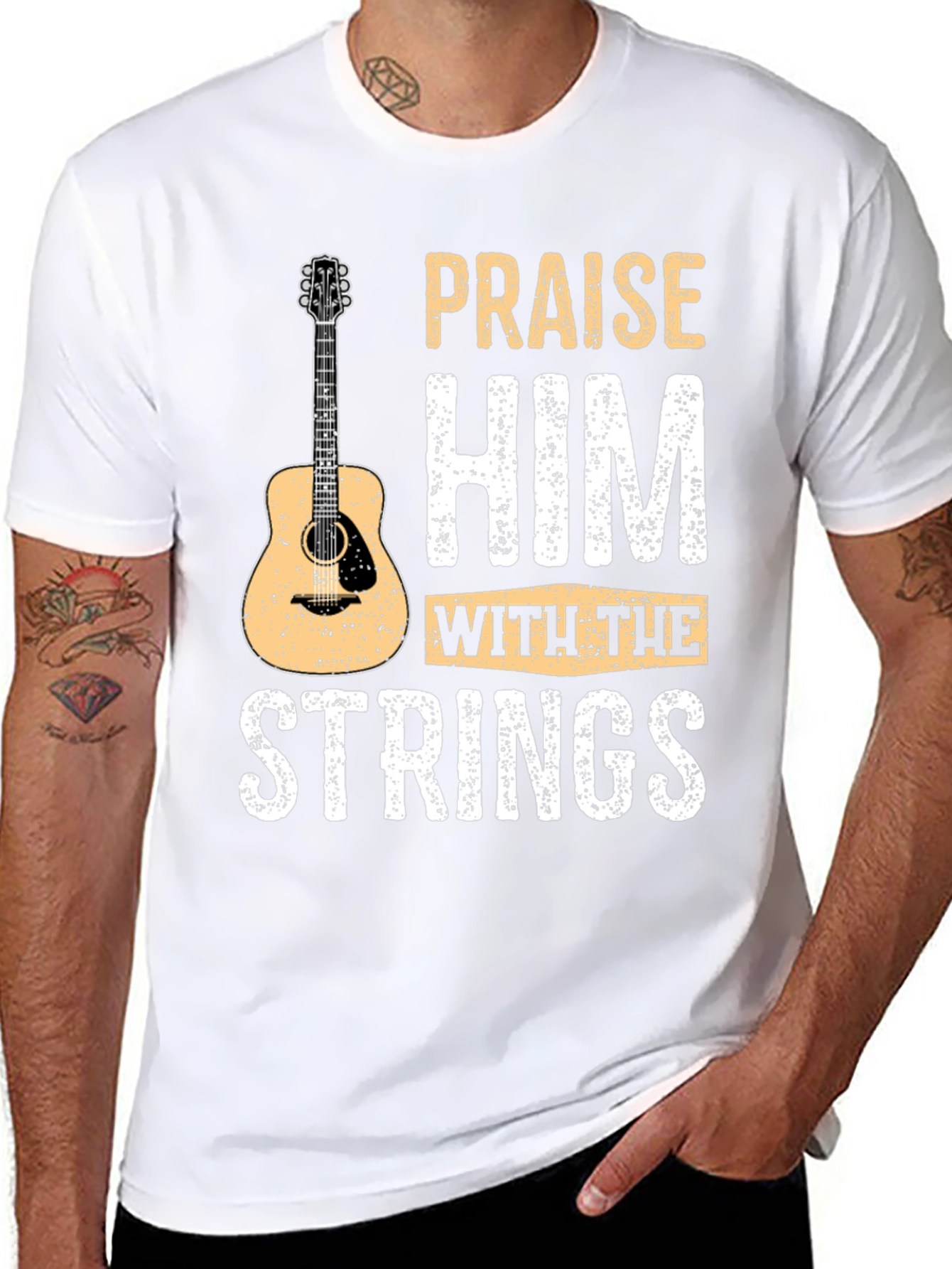 Praise Him with the Strings - Graphic T-Shirt