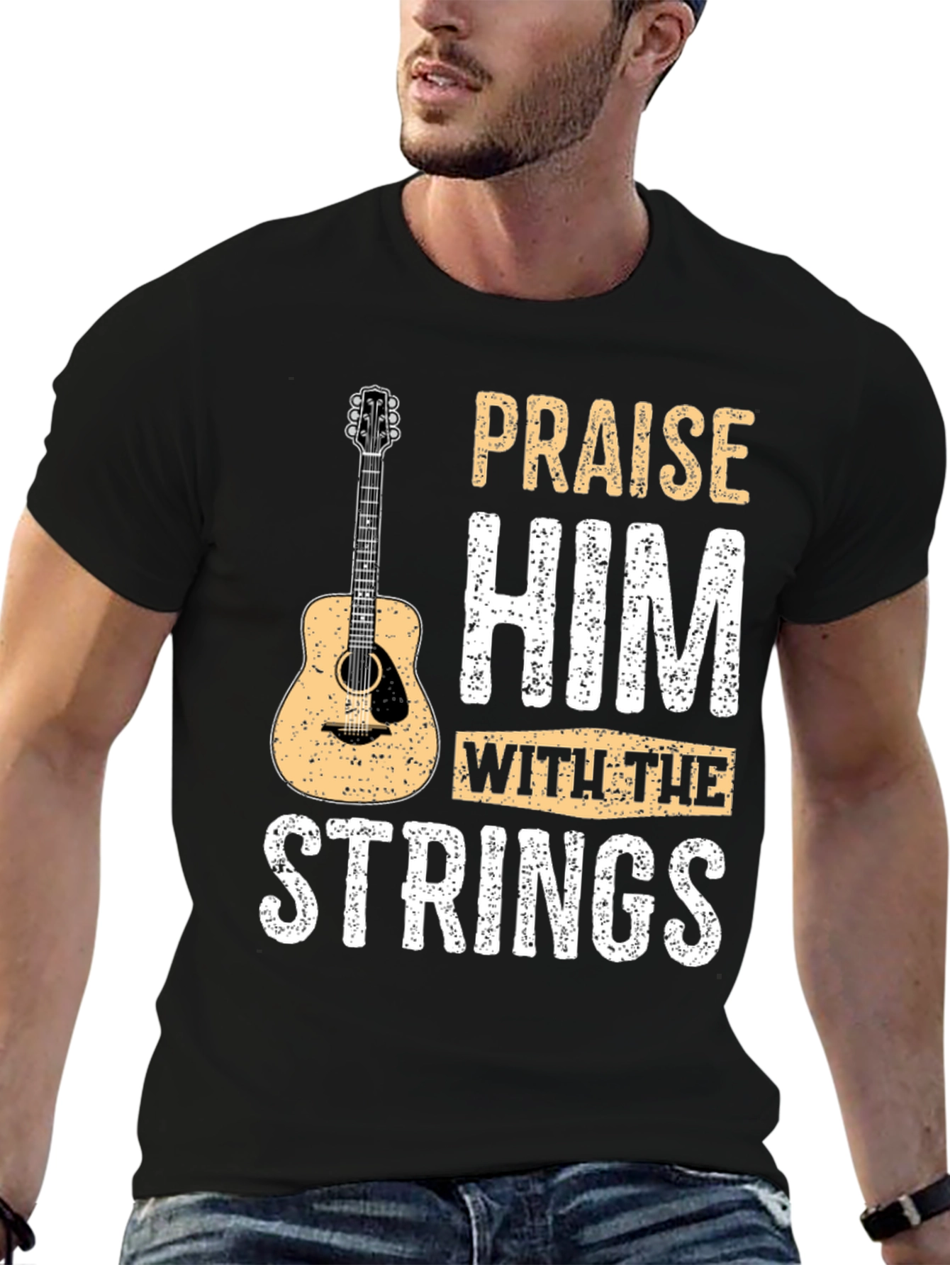 Praise Him with the Strings - Graphic T-Shirt