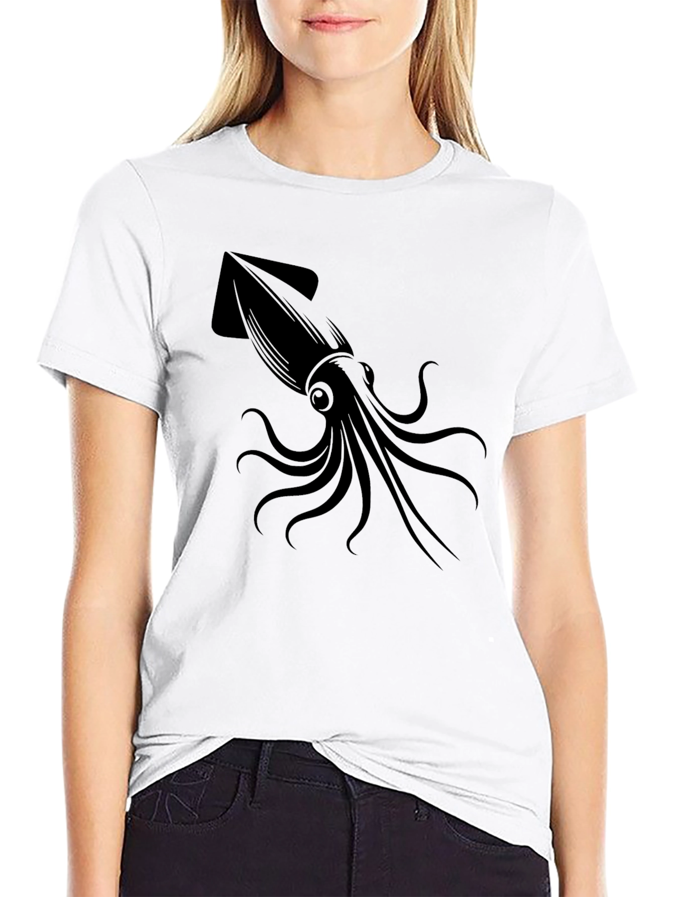 Squid Graphic Tee - Mens Black T-Shirt