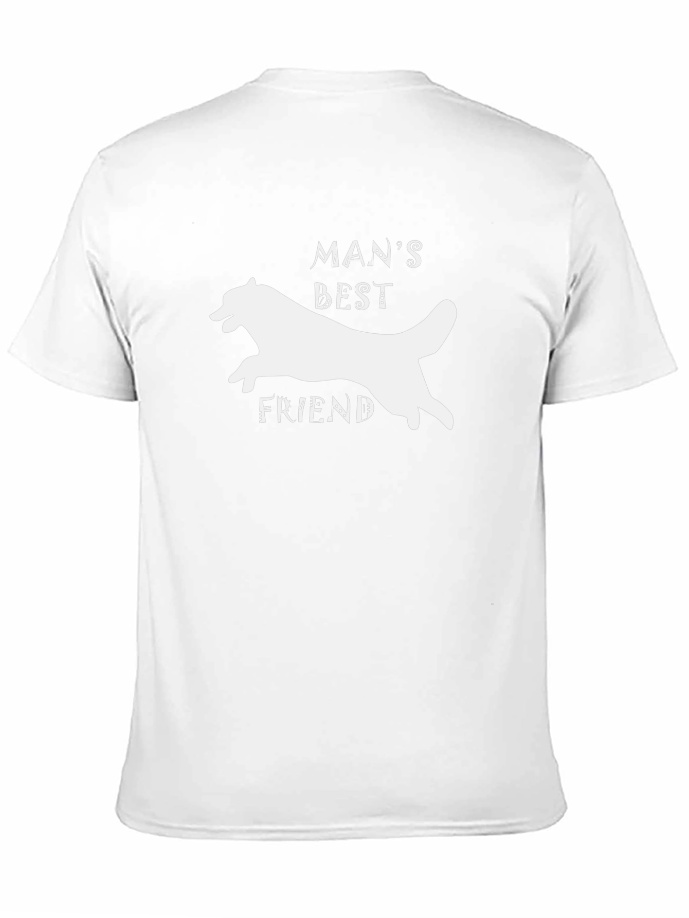 Mans Best Friend Dog Graphic T-Shirt - Black