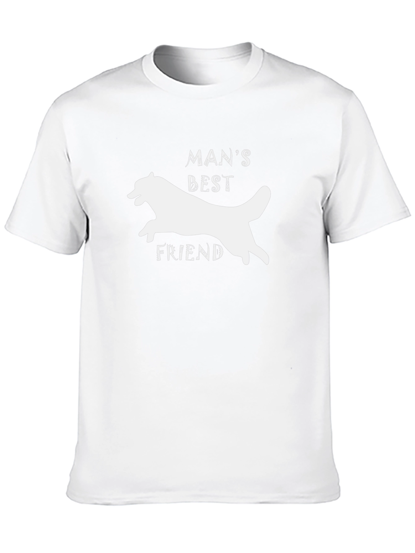 Mans Best Friend Dog Graphic T-Shirt - Black