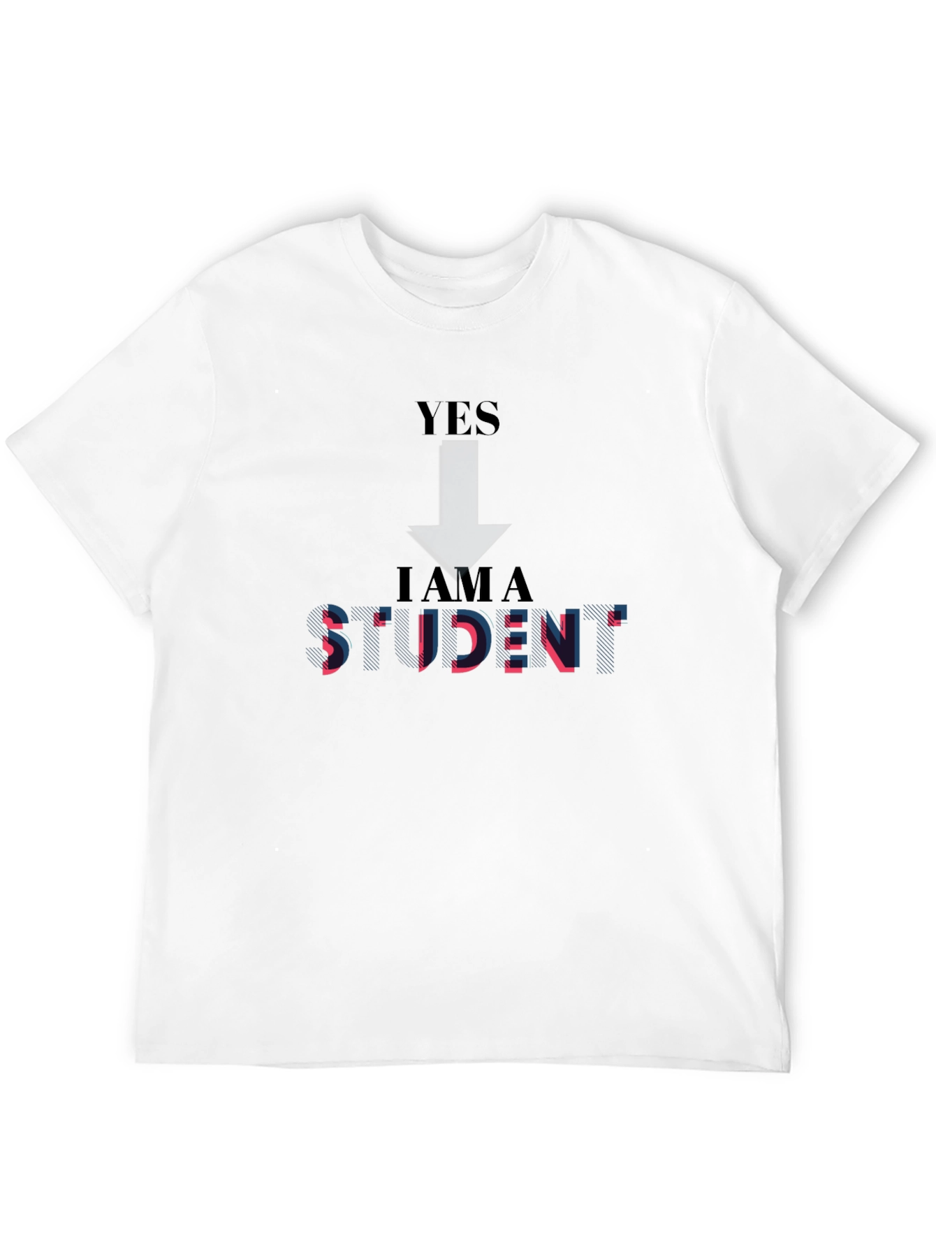 I AM A STUDENT Black Graphic T-Shirt