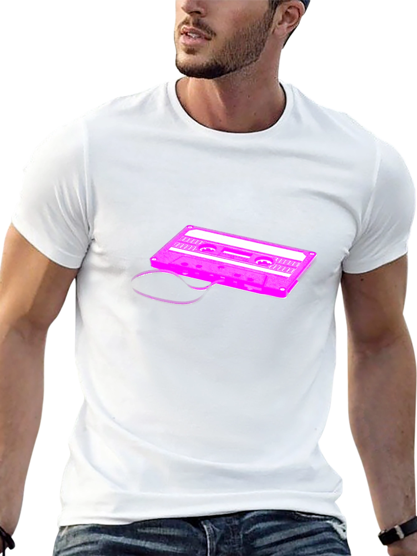 Retro Cassette Graphic Tee - Black