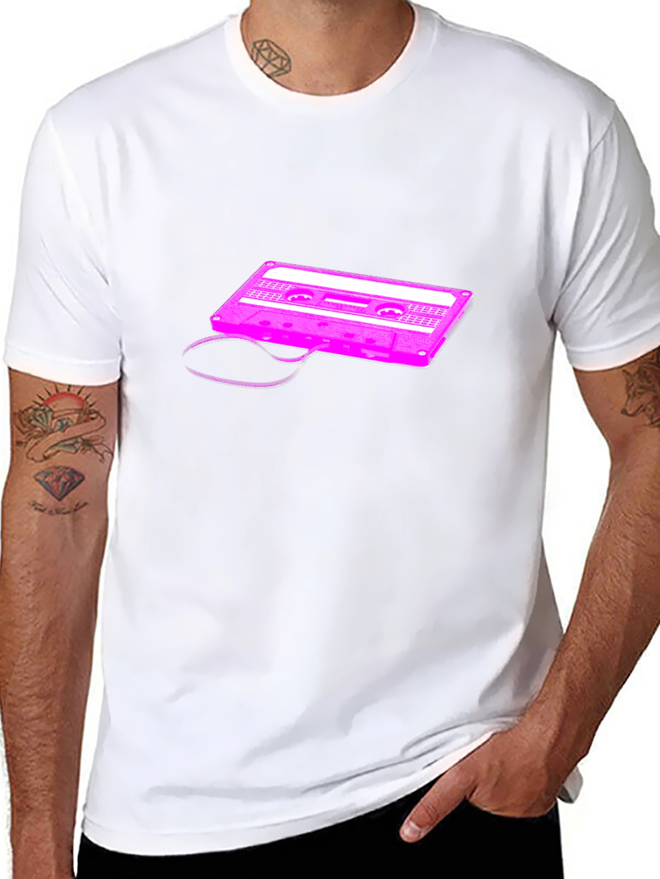Retro Cassette Graphic Tee - Black