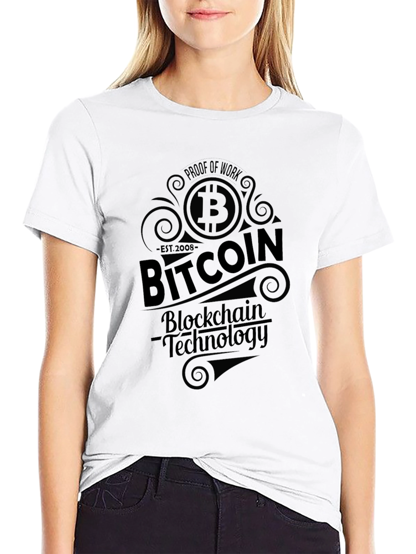 Bitcoin Blockchain Technology Black T-Shirt