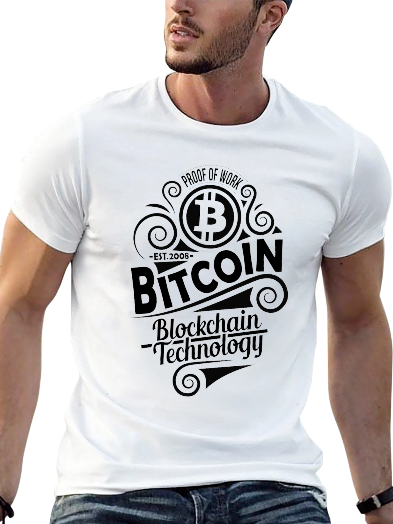 Bitcoin Blockchain Technology Black T-Shirt
