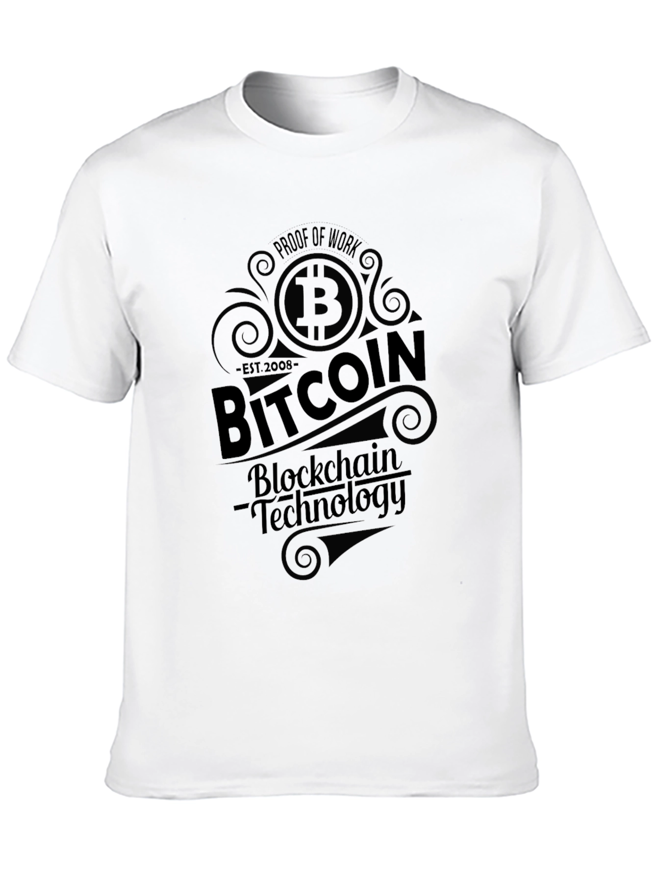 Bitcoin Blockchain Technology Black T-Shirt