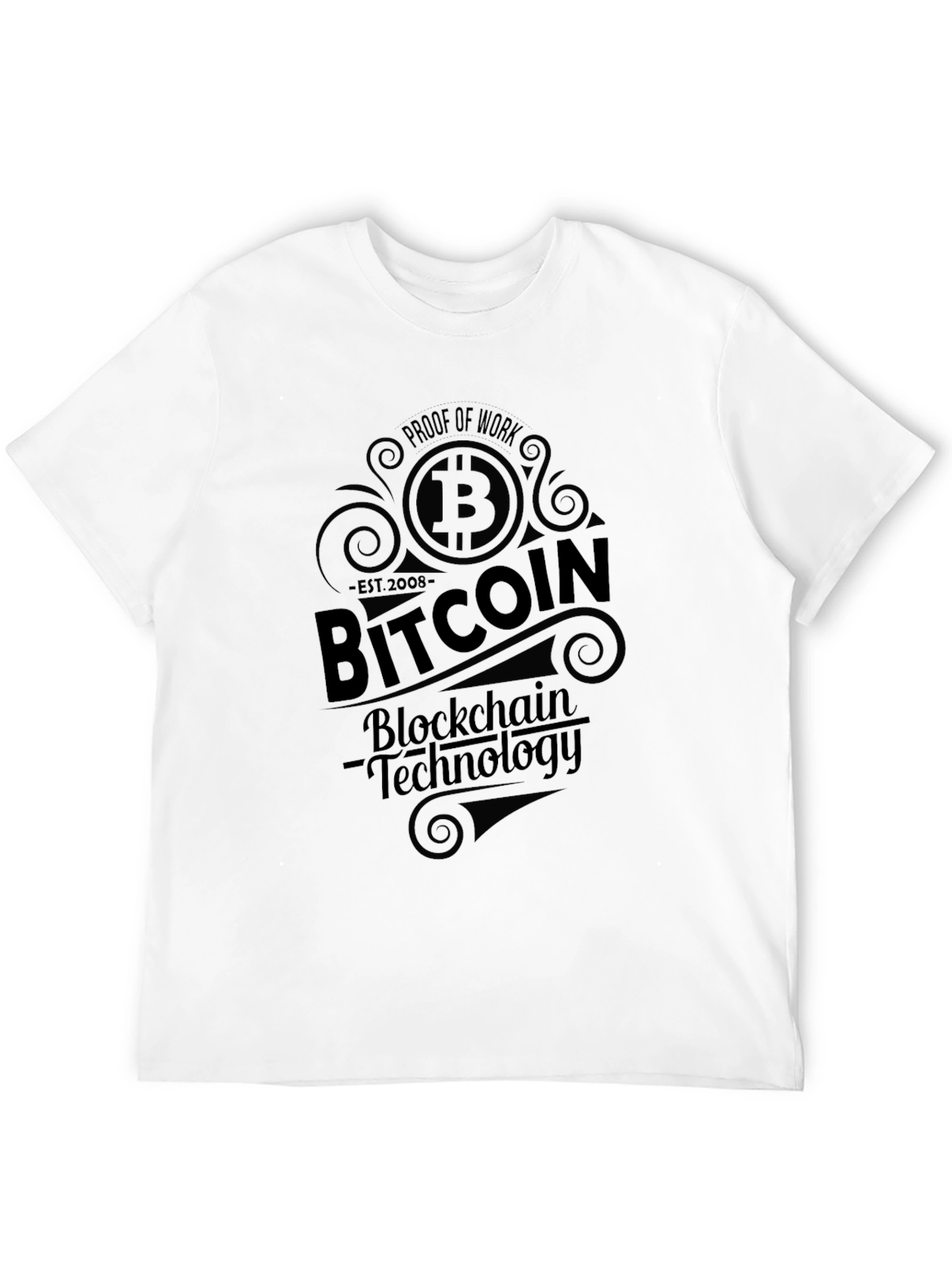 Bitcoin Blockchain Technology Black T-Shirt