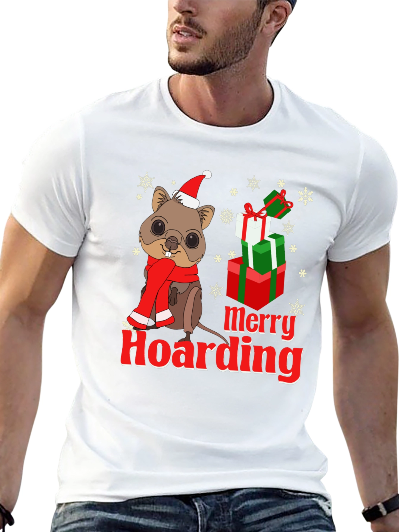Merry Hoarding Christmas Quokka T-Shirt