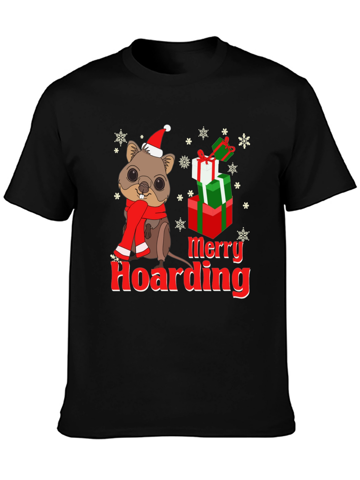 Merry Hoarding Christmas Quokka T-Shirt