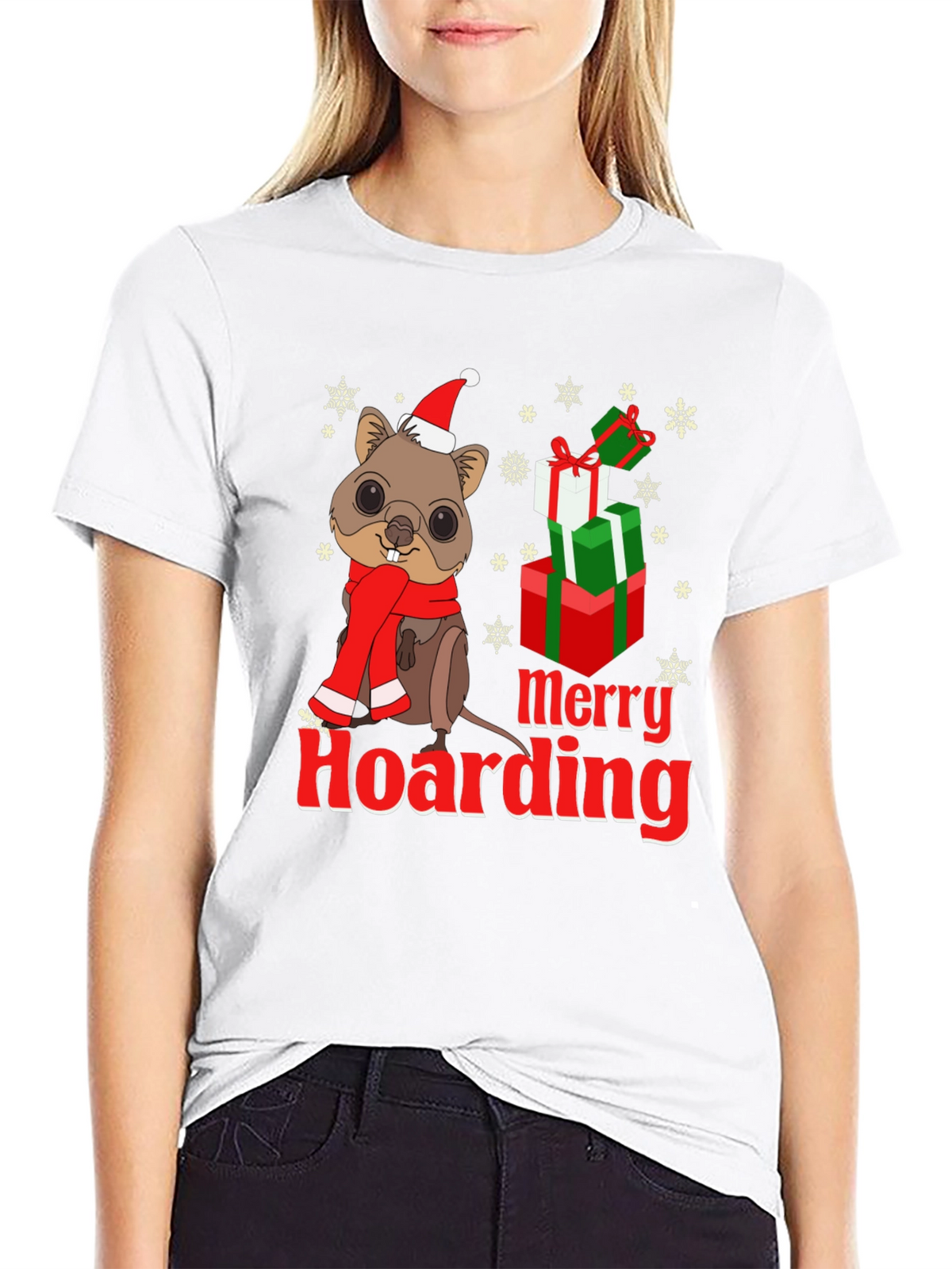 Merry Hoarding Christmas Quokka T-Shirt