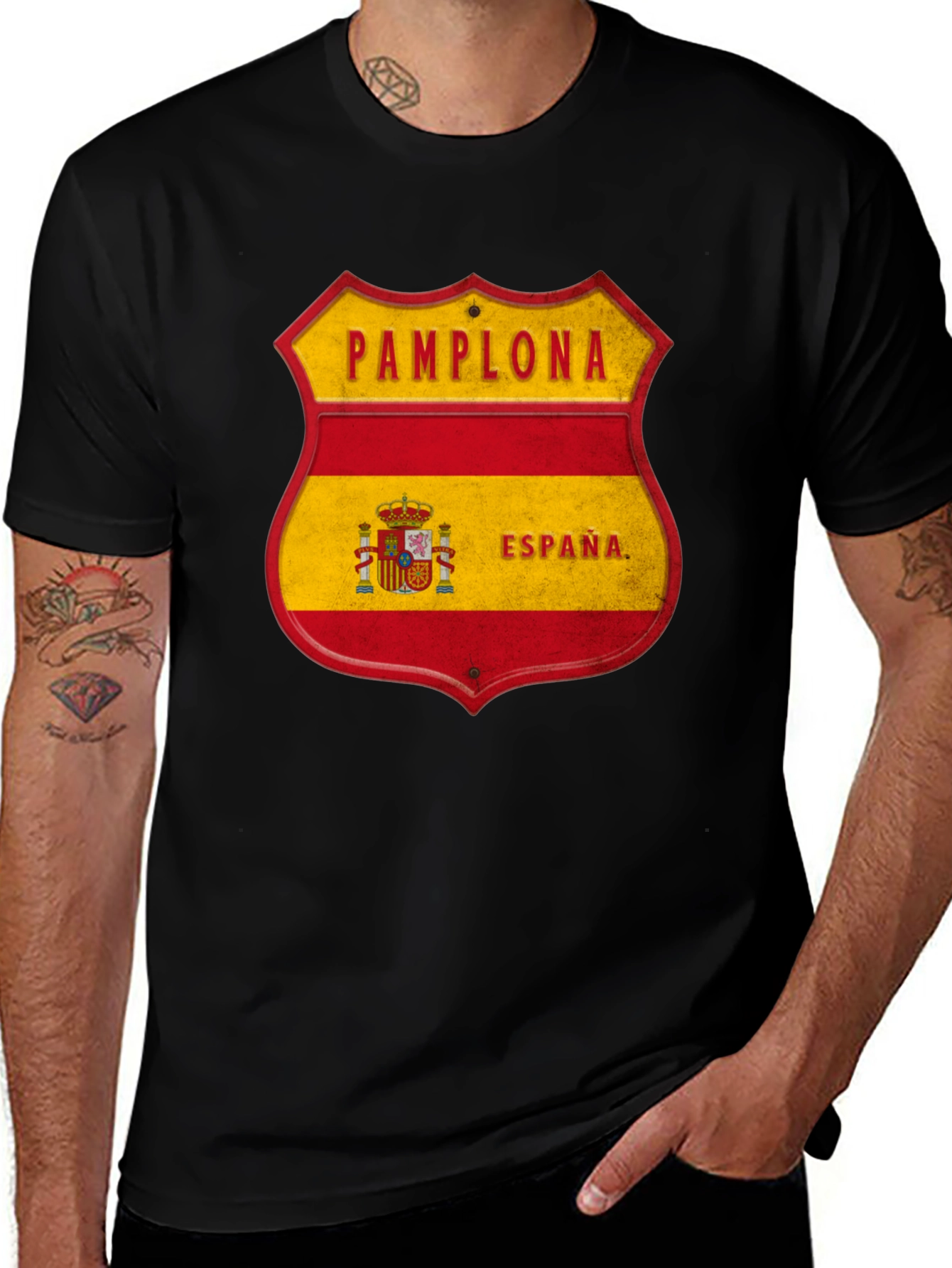 Pamplona Espana Shield T-Shirt