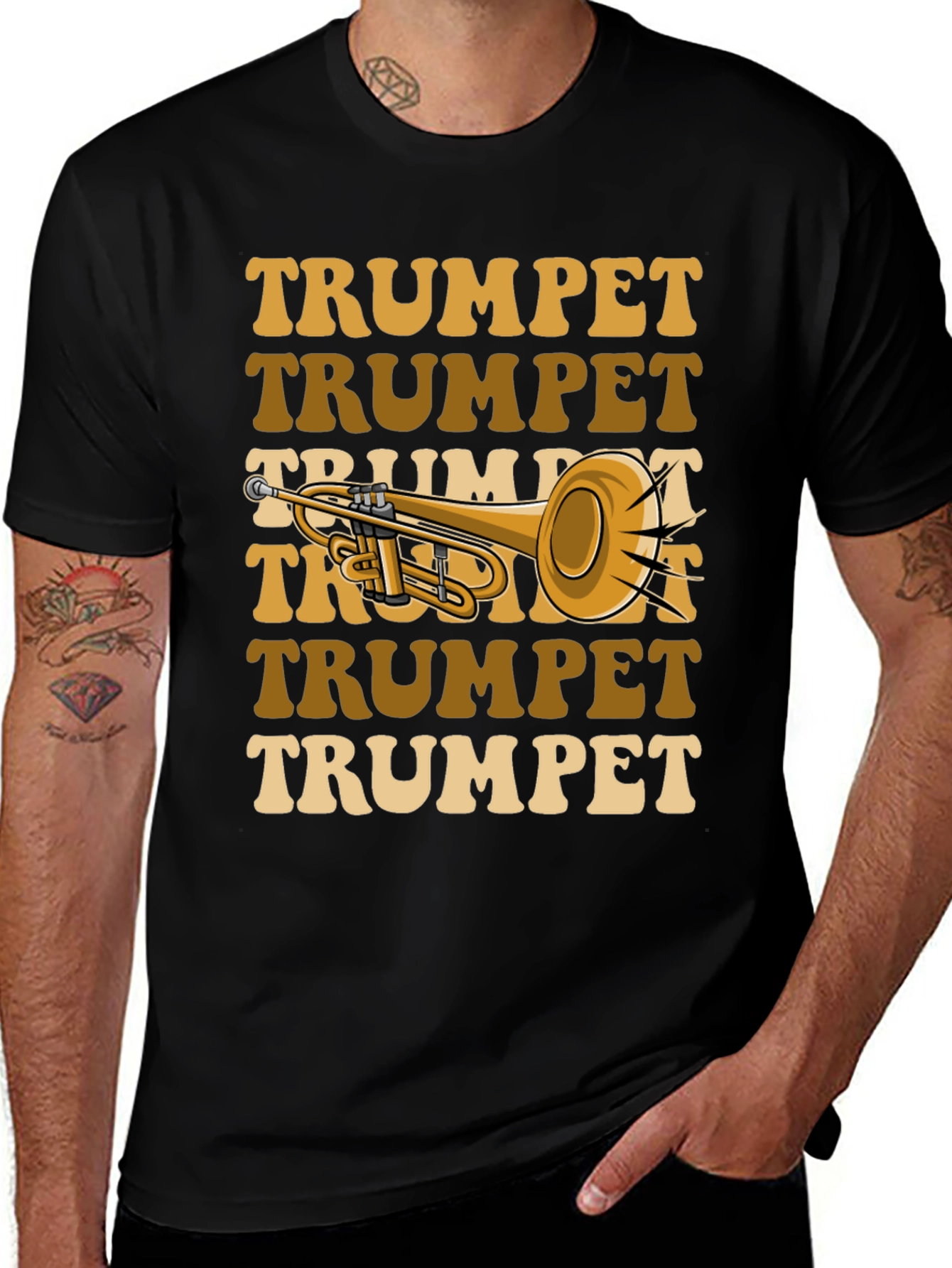 Retro Trumpet T-Shirt - Musical Instrument Tee
