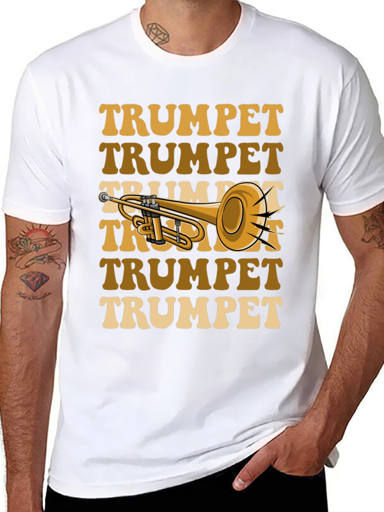 Retro Trumpet T-Shirt - Musical Instrument Tee