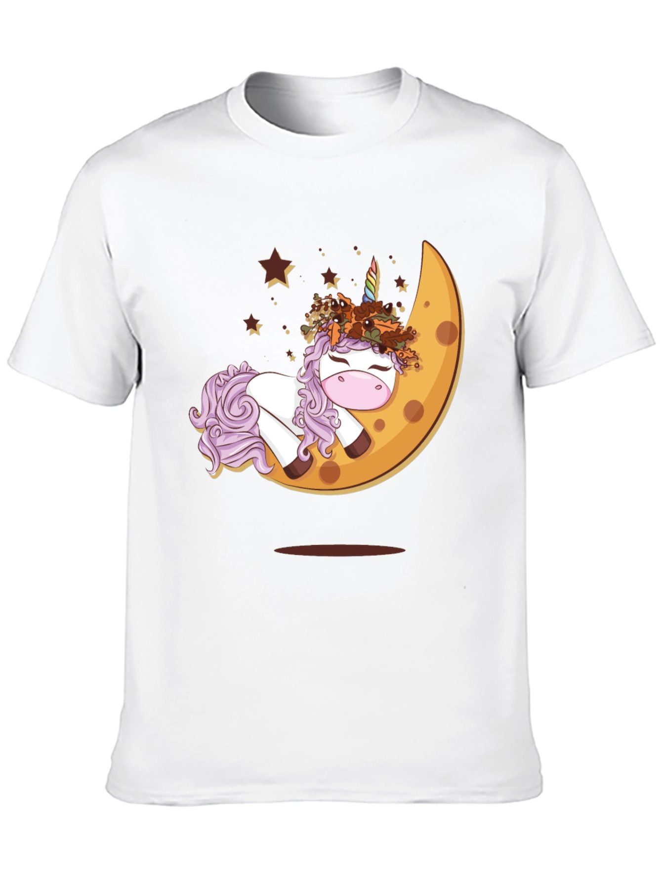 Unicorn Moon Graphic T-Shirt - Black