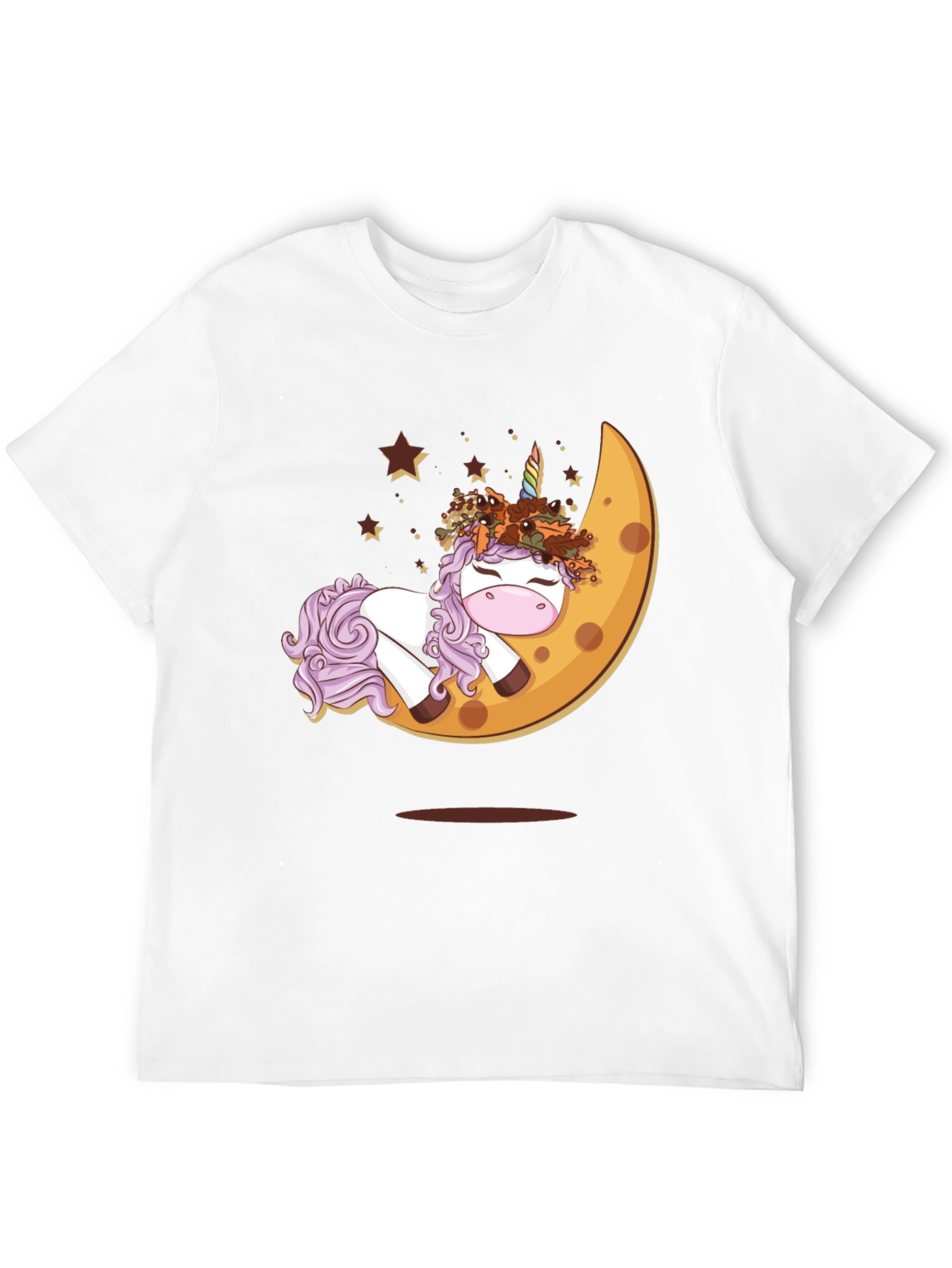 Unicorn Moon Graphic T-Shirt - Black